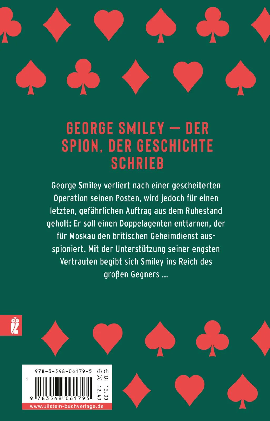 Buchrückseite von 'Dame, König, As, Spion' mit Klappentext - Taschenbuch