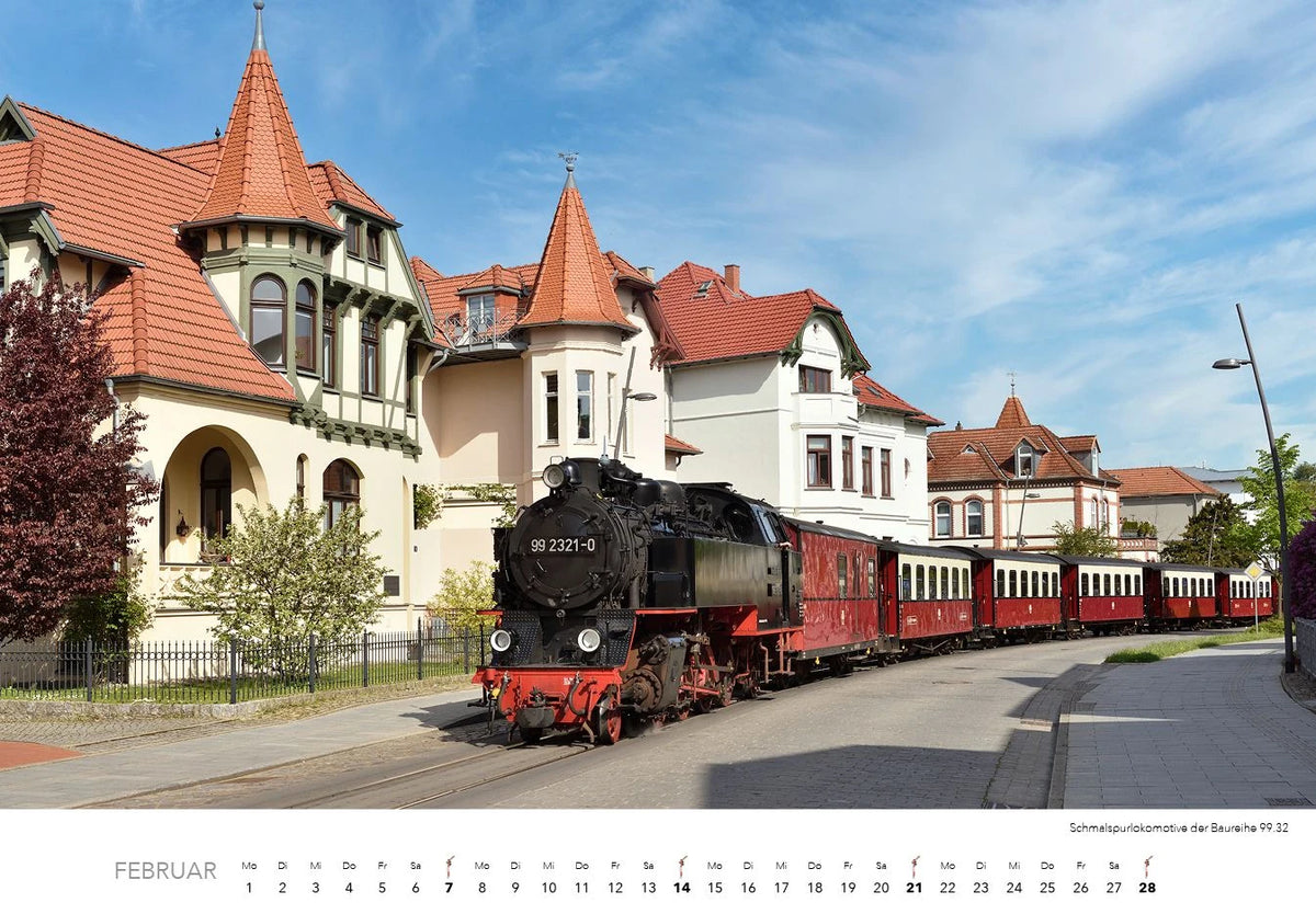 Dampfloks in Farbe Kalender 2027 – Ansicht