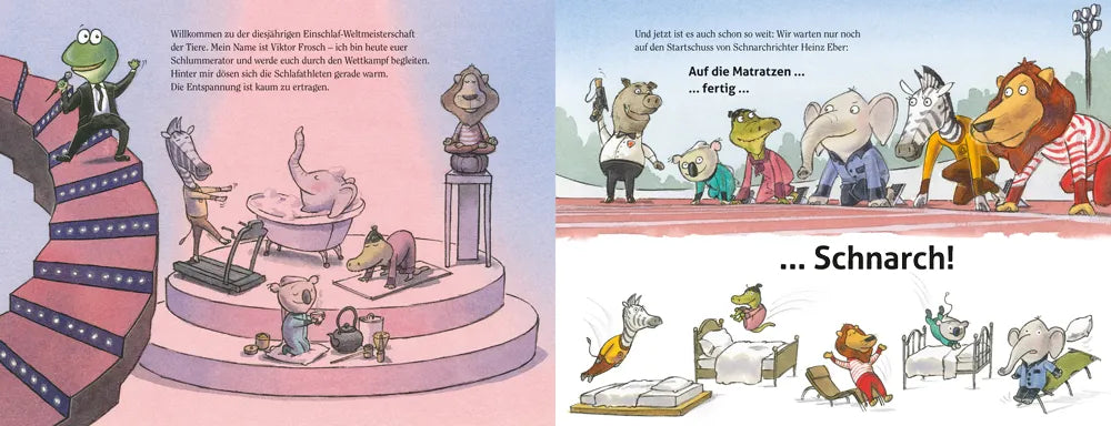 Produktansicht: Die Einschlafweltmeisterschaft der Tiere (Gebundene Ausgabe)
