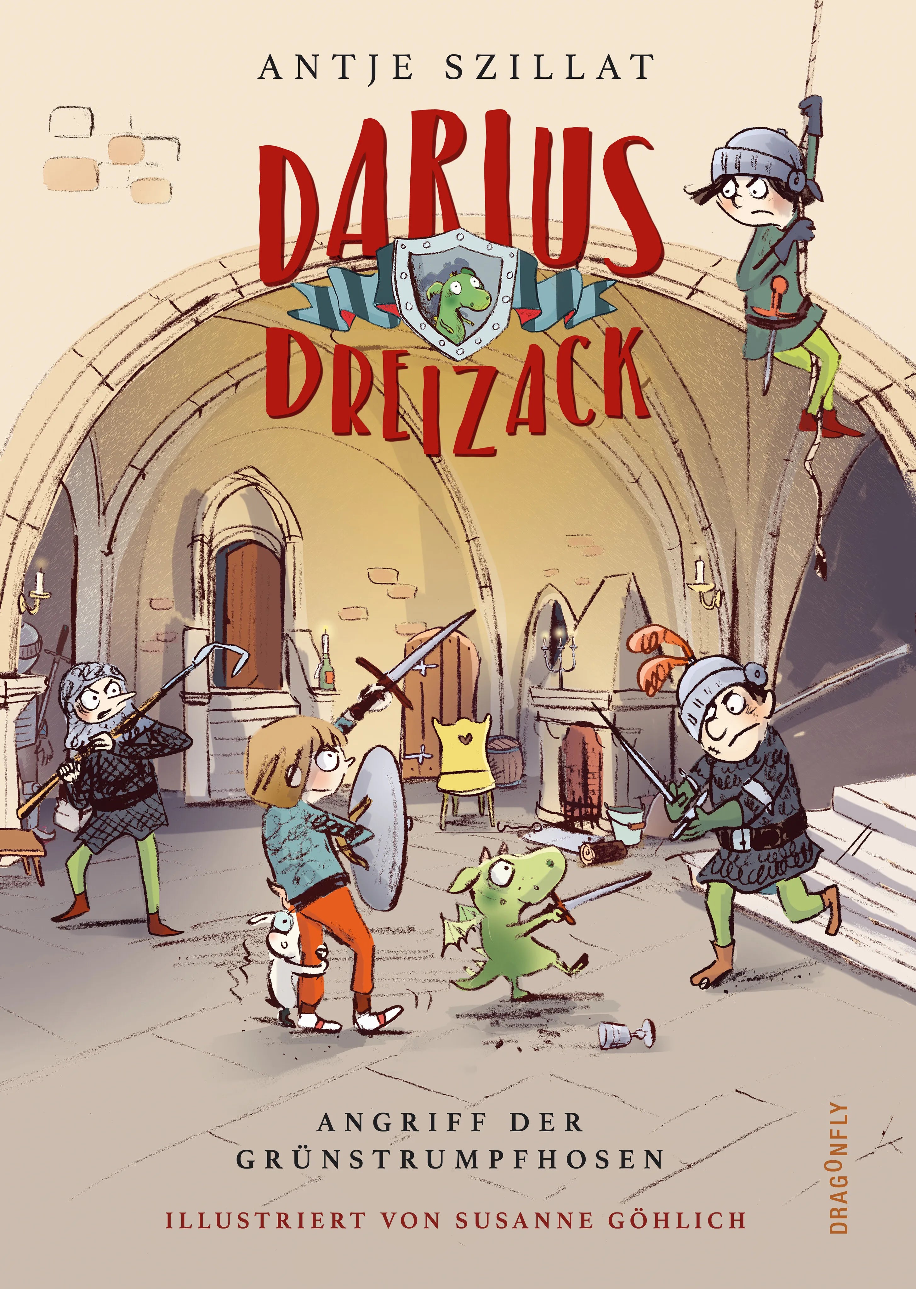 Buchcover von 'Darius Dreizack - Angriff der Grünstrumpfhosen' - Gebundene Ausgabe von Antje Szillat
