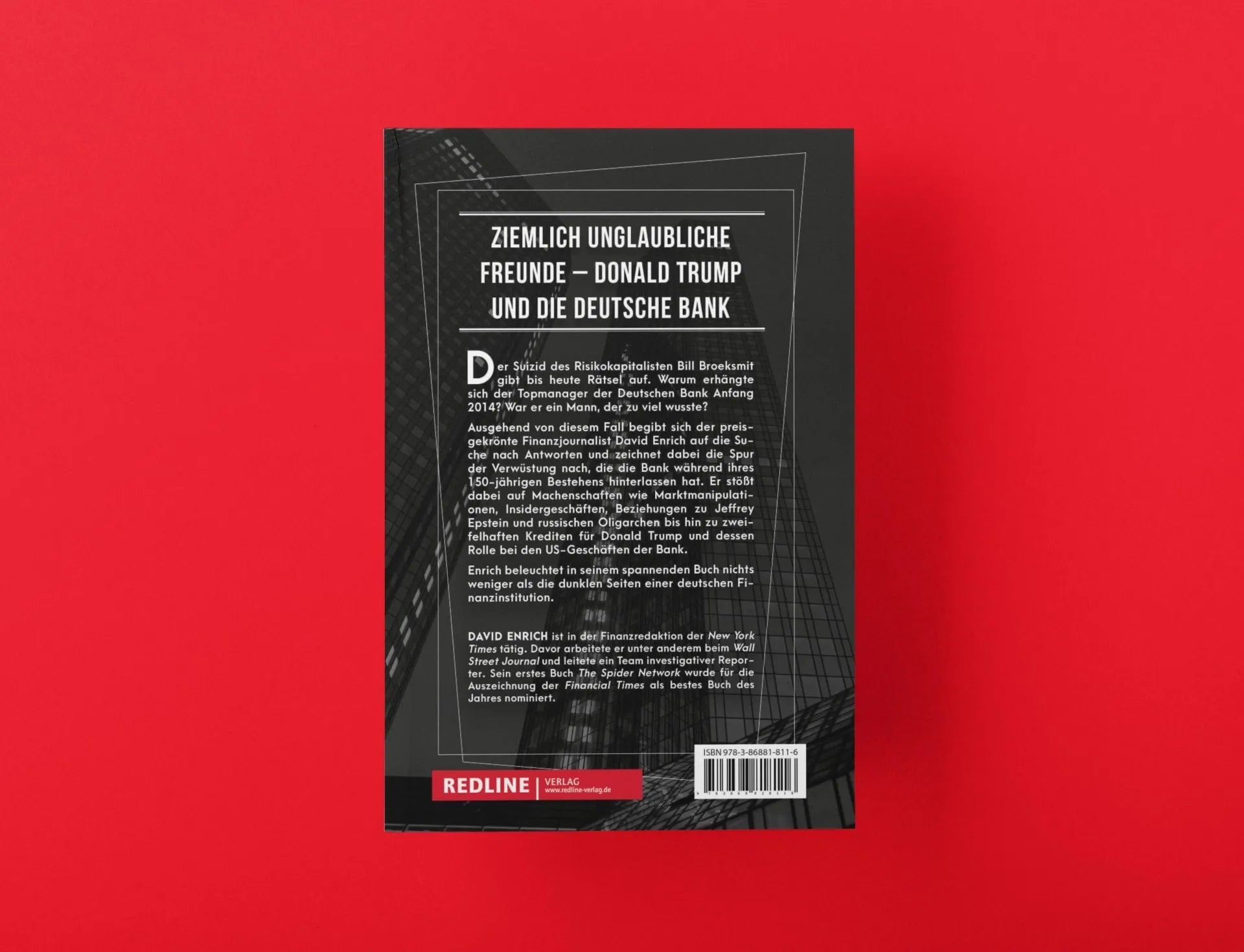 Buchrückseite von 'Dark Towers' mit Klappentext - Gebundene Ausgabe
