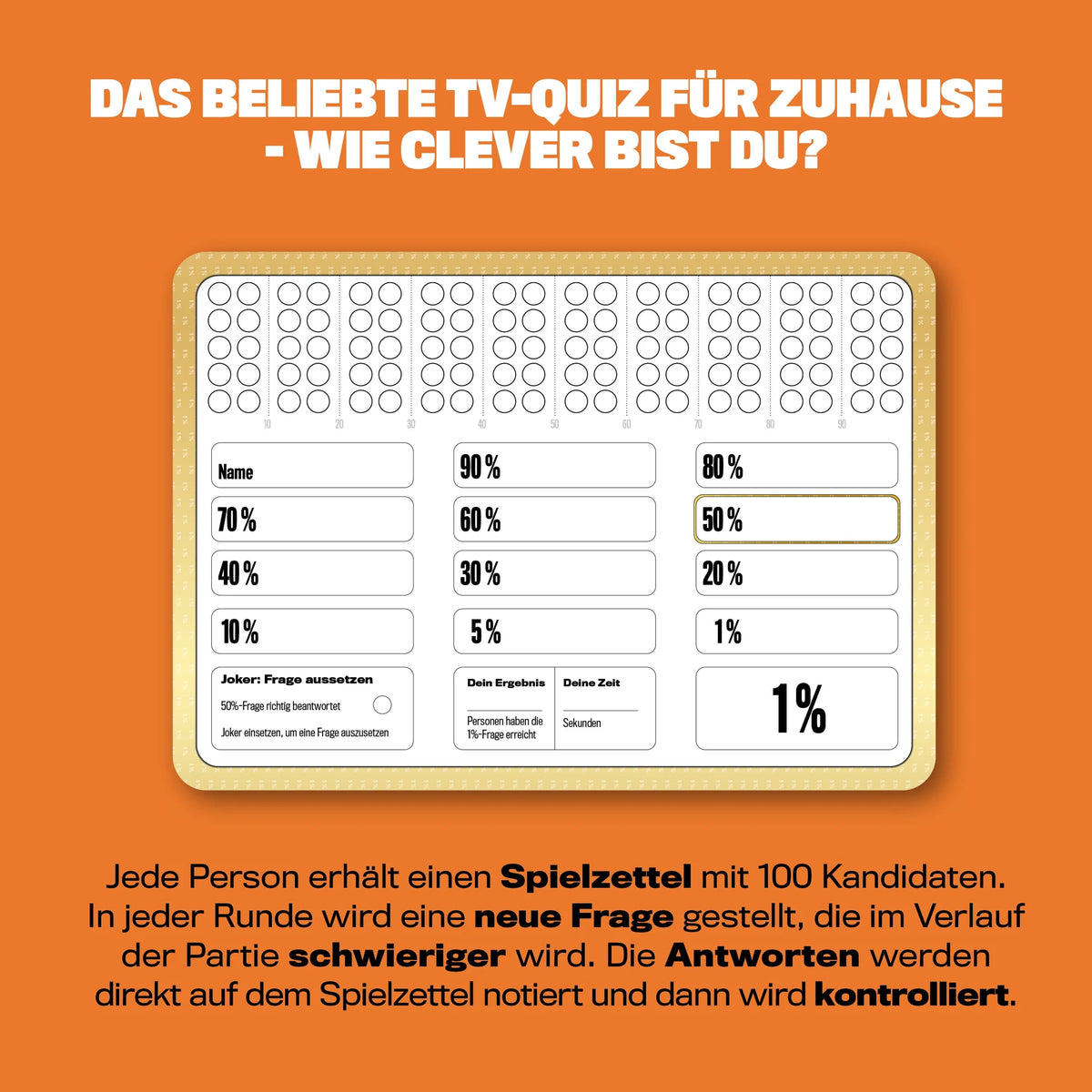 Das 1% Quiz – Wie clever bist du? Das offizielle Quizspiel mit Fragen aus der Show – Ansicht