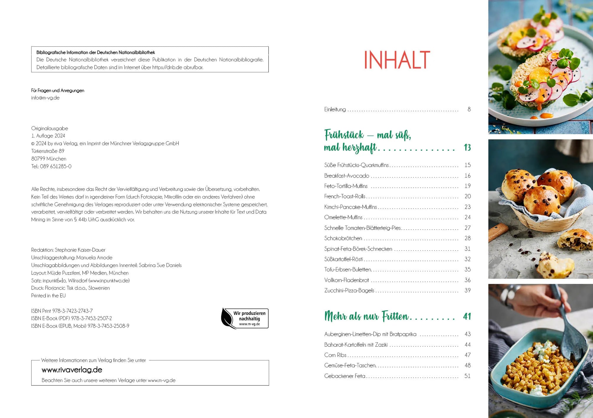 Innenansicht von 'Das Airfryer-Kochbuch: Vegetarisch' - Taschenbuch