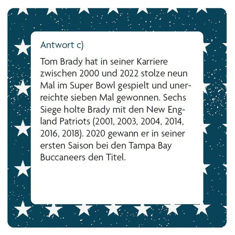 Das American Football-Quiz – Ansicht