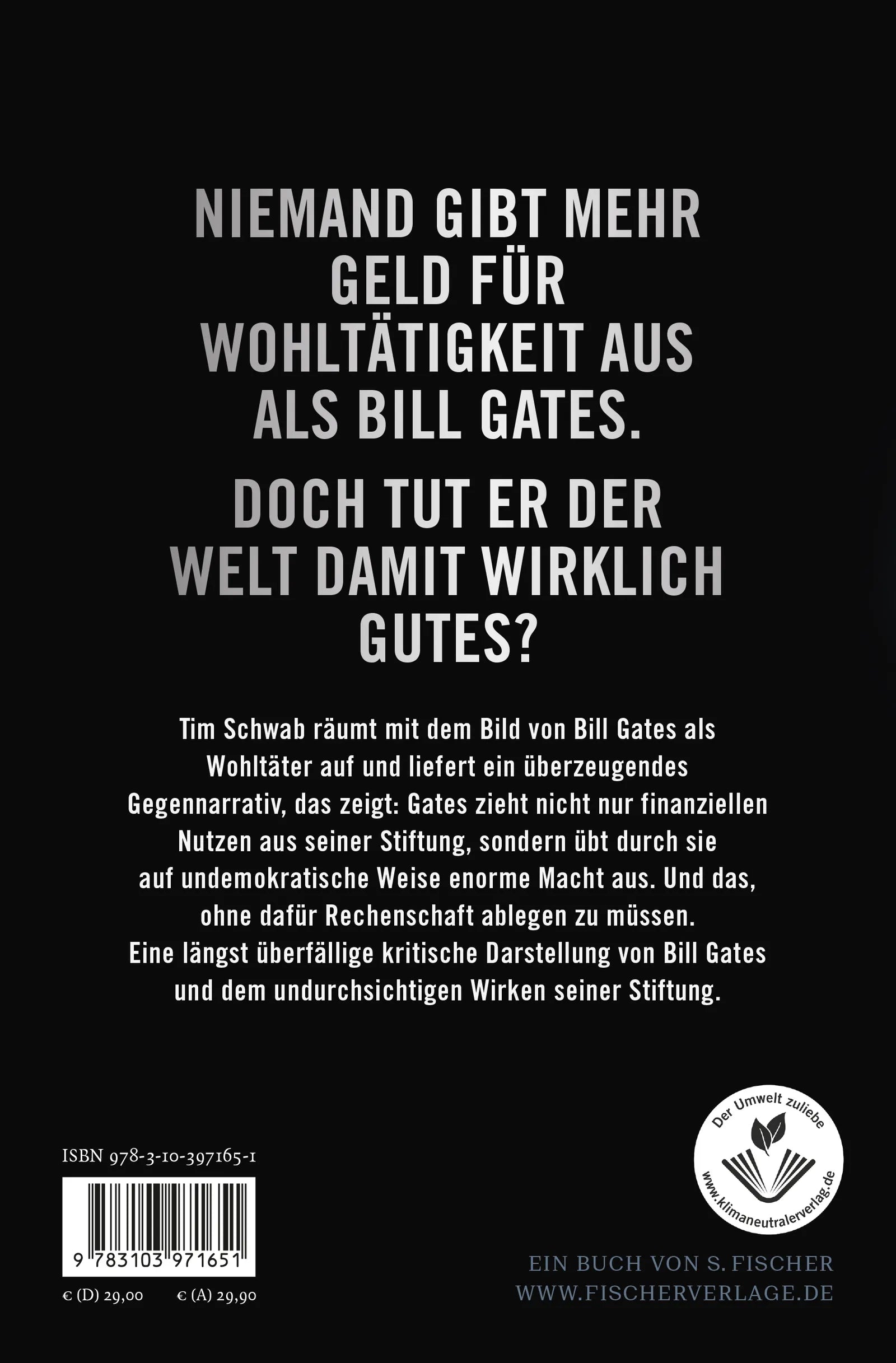 Buchrückseite von 'Das Bill-Gates-Problem' mit Klappentext - Gebundene Ausgabe
