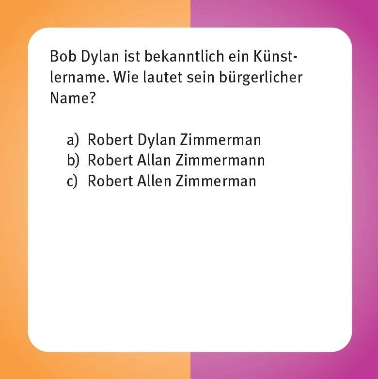 Das Bob Dylan-Quiz – Ansicht