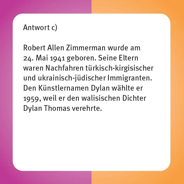 Das Bob Dylan-Quiz – Ansicht