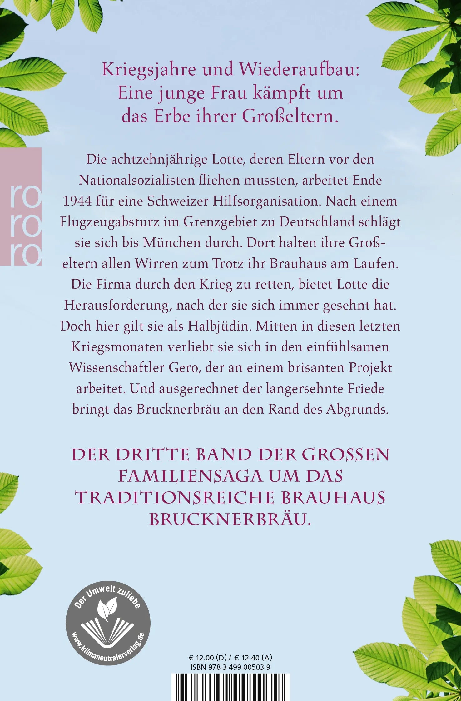 Buchrückseite von 'Das Brauhaus an der Isar: Das Vermächtnis' mit Klappentext - Taschenbuch
