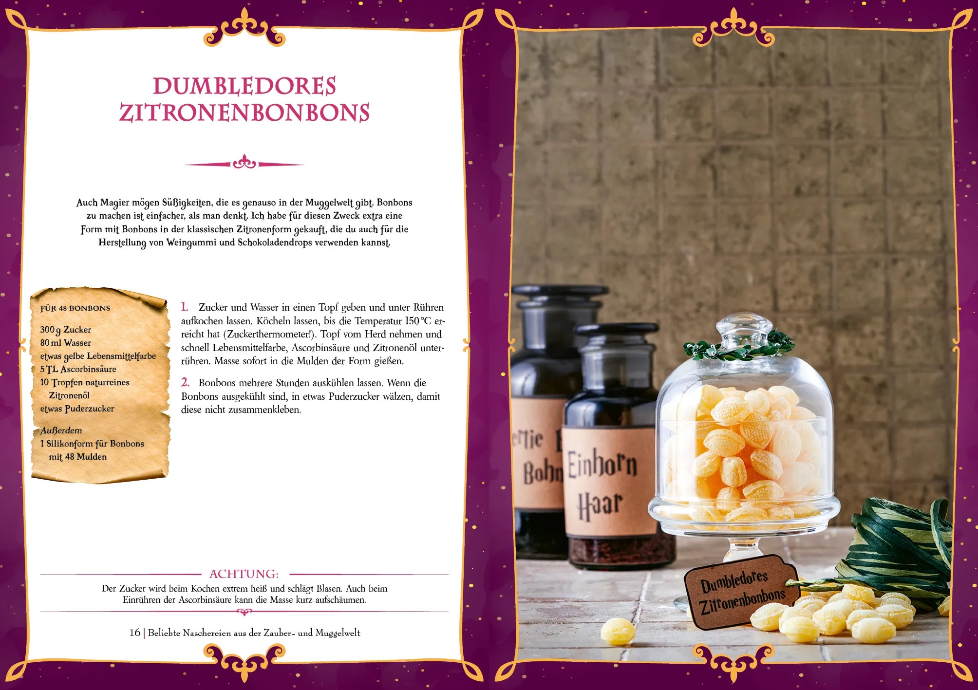 Innenansicht von 'Das Buch für Potter-Fans: Sweets und Candys' - Gebundene Ausgabe