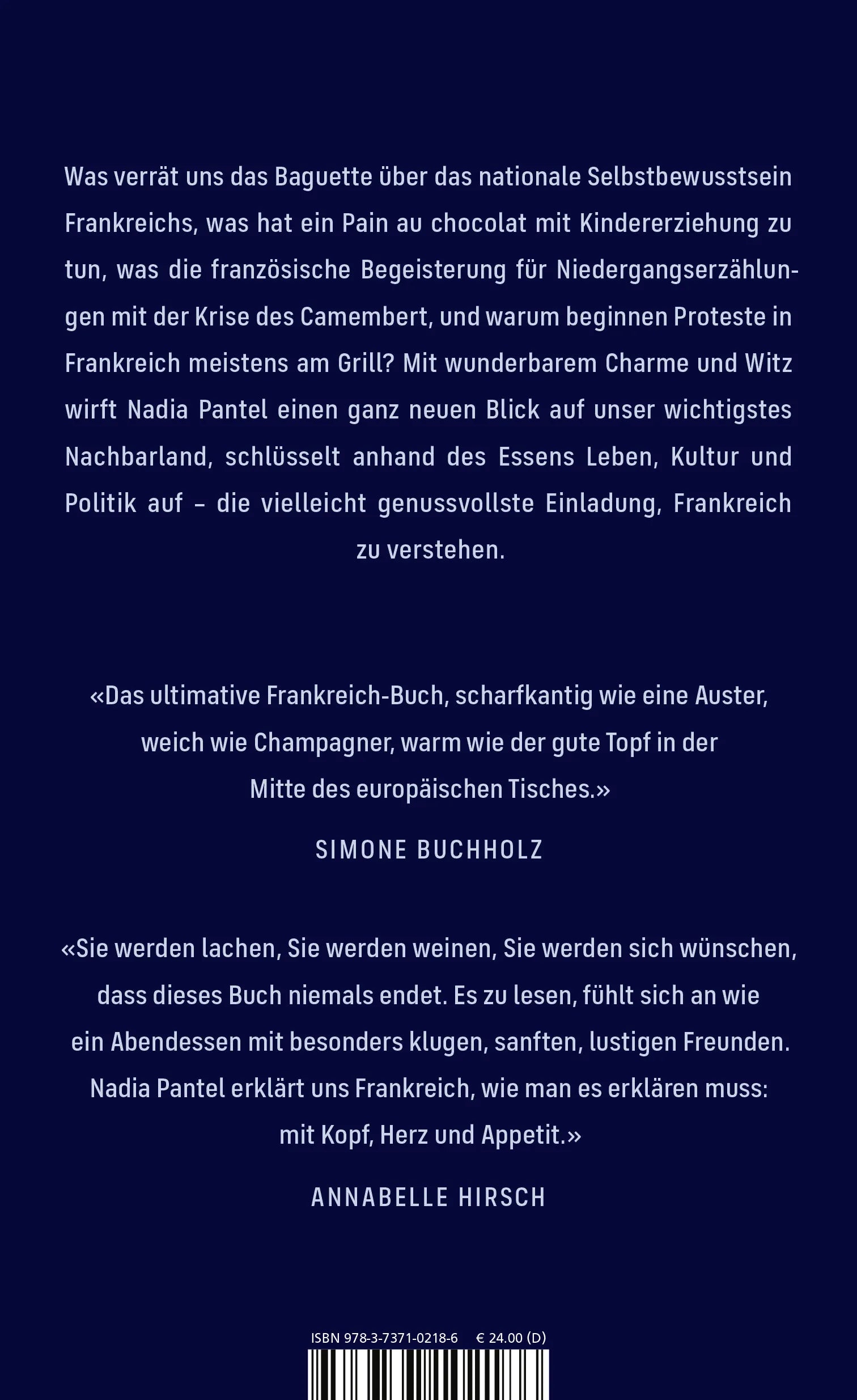Buchrückseite von 'Das Camembert-Diagramm' mit Klappentext - Gebundene Ausgabe