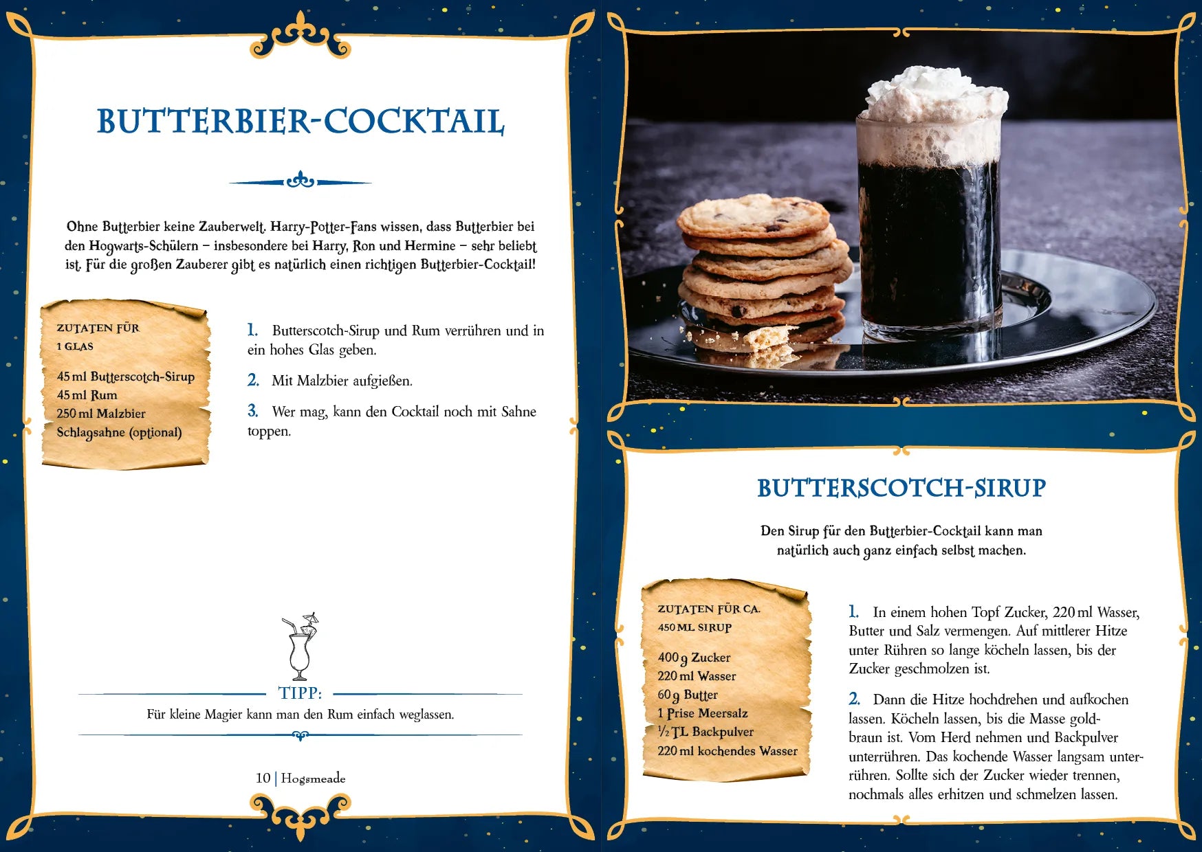 Innenansicht von 'Das Cocktailbuch für Potter-Fans' - Gebundene Ausgabe