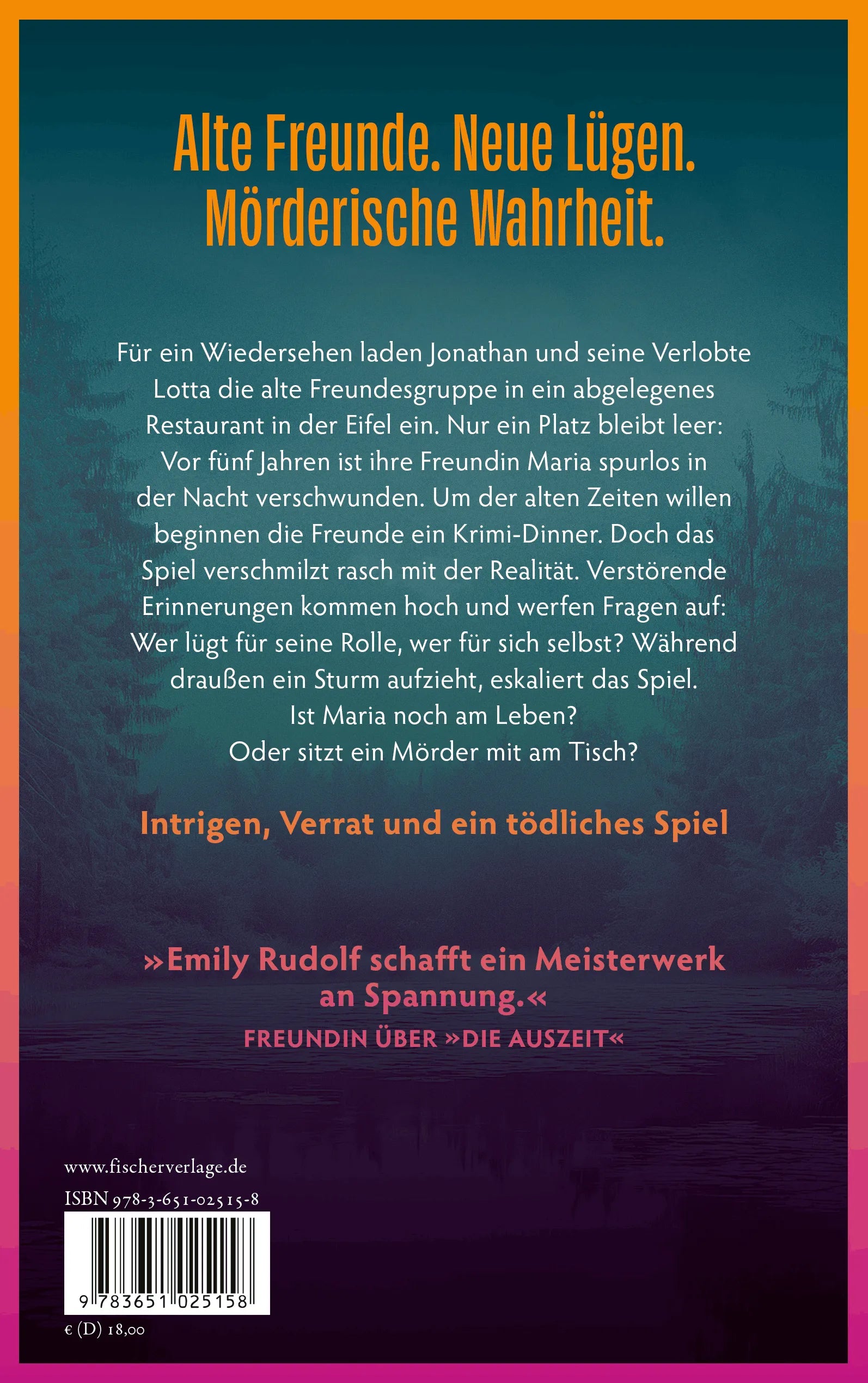 Rückseite: Das Dinner – Alle am Tisch sind gute Freunde. Oder? (Paperback)