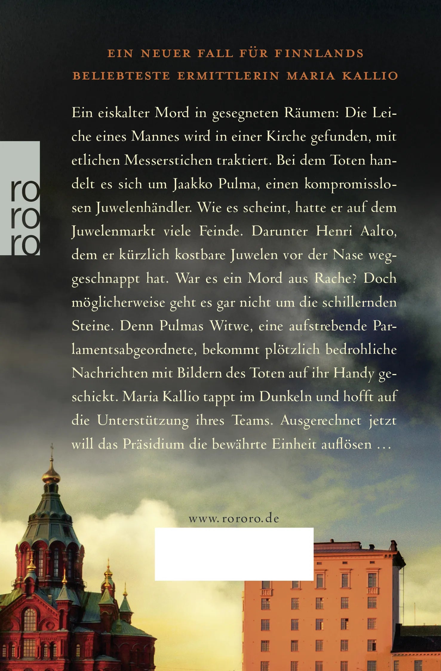 Buchrückseite von 'Das Echo deiner Taten' mit Klappentext - Taschenbuch