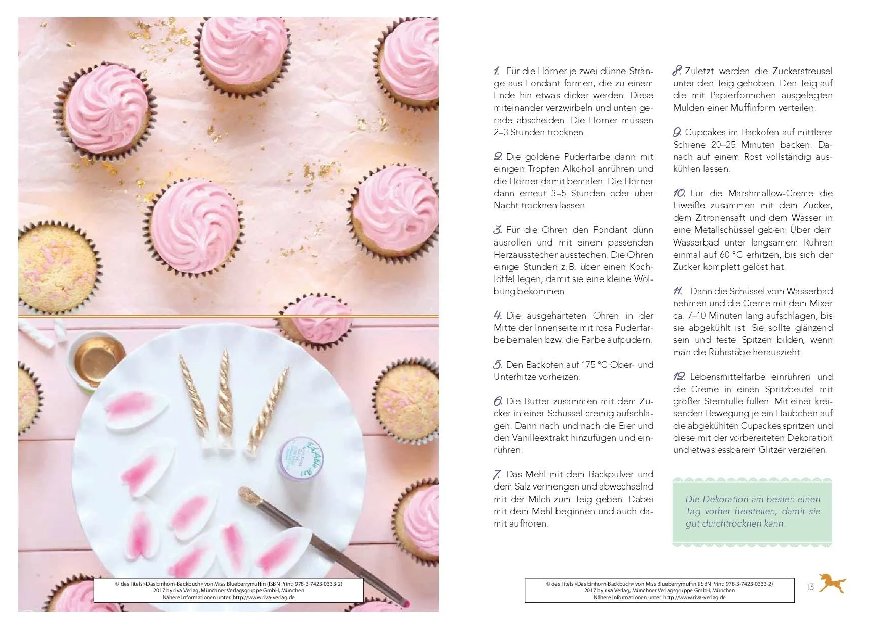 Innenansicht von 'Das Einhorn-Backbuch' - Gebundene Ausgabe