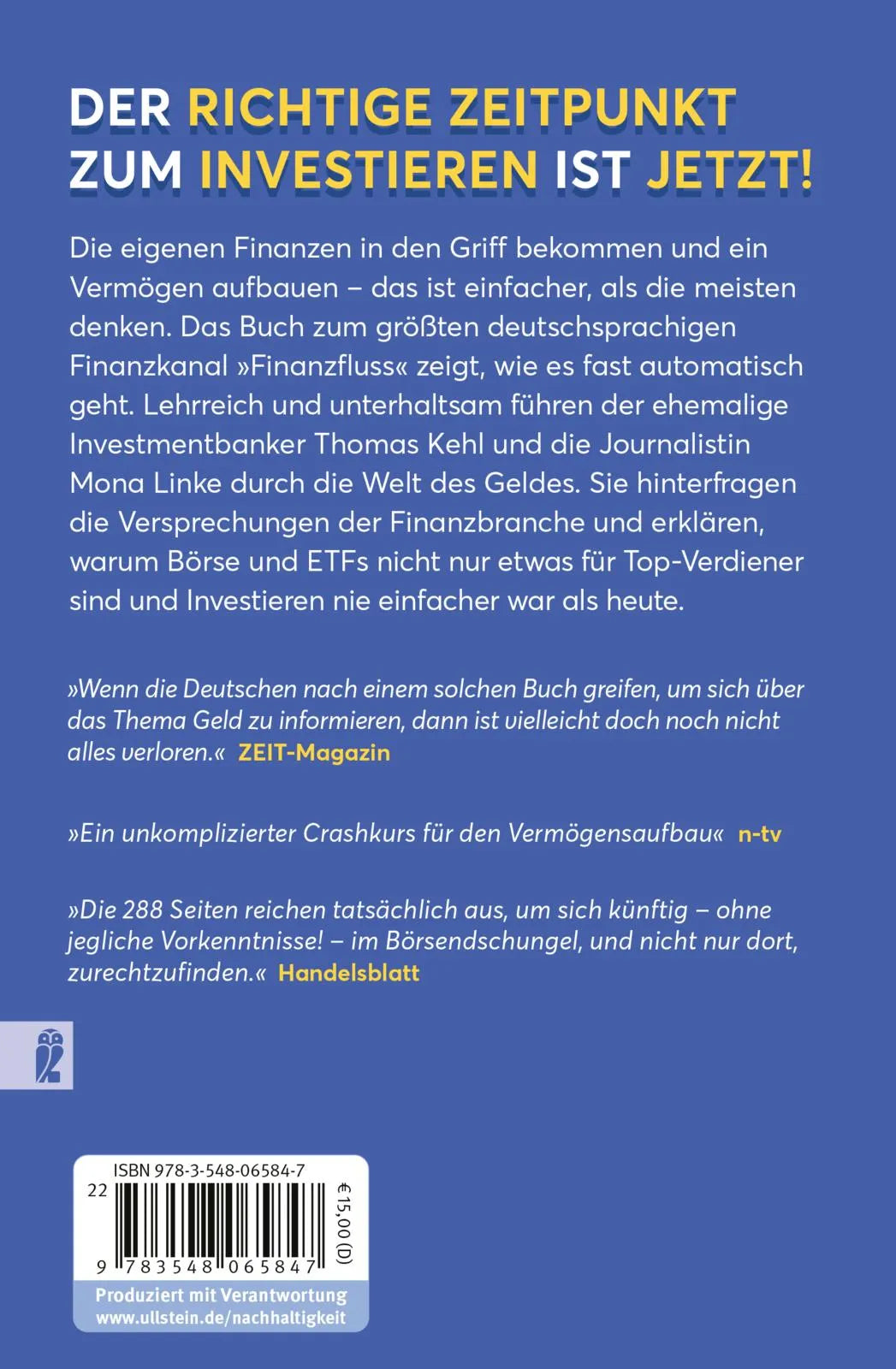 Rückseite: Das einzige Buch, das Du über Finanzen lesen solltest (Taschenbuch)
