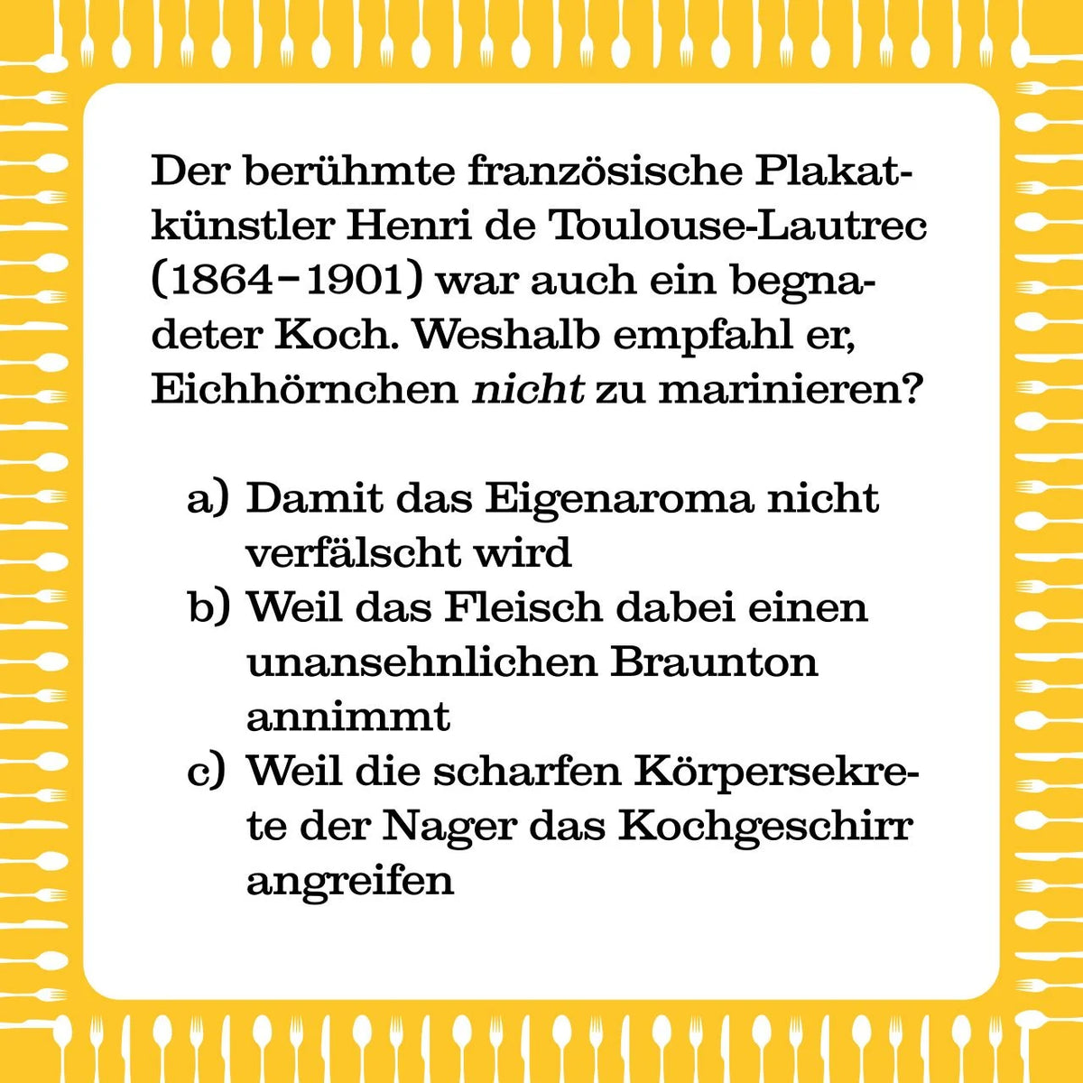 Das Essen & Trinken Quiz – Ansicht