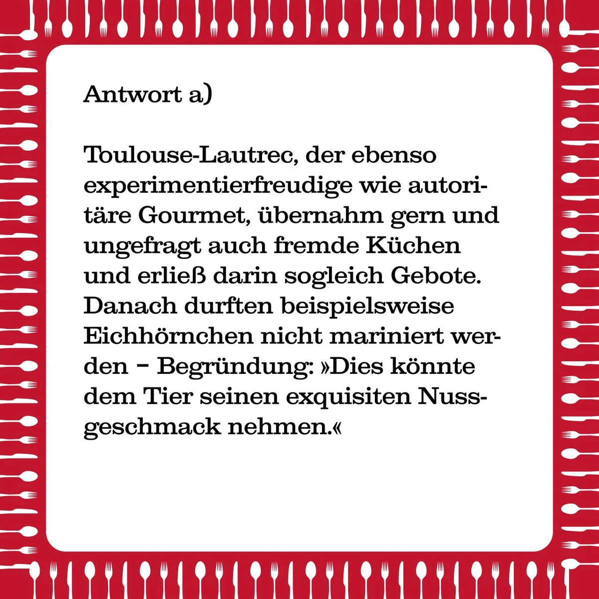 Das Essen & Trinken Quiz – Ansicht
