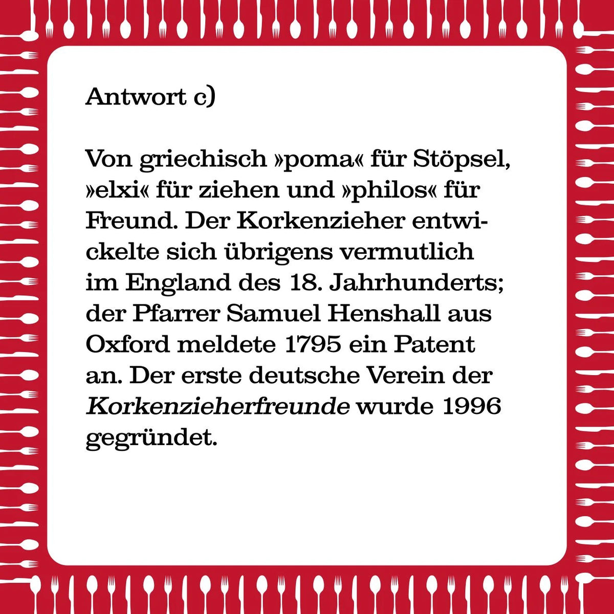Das Essen & Trinken Quiz – Ansicht