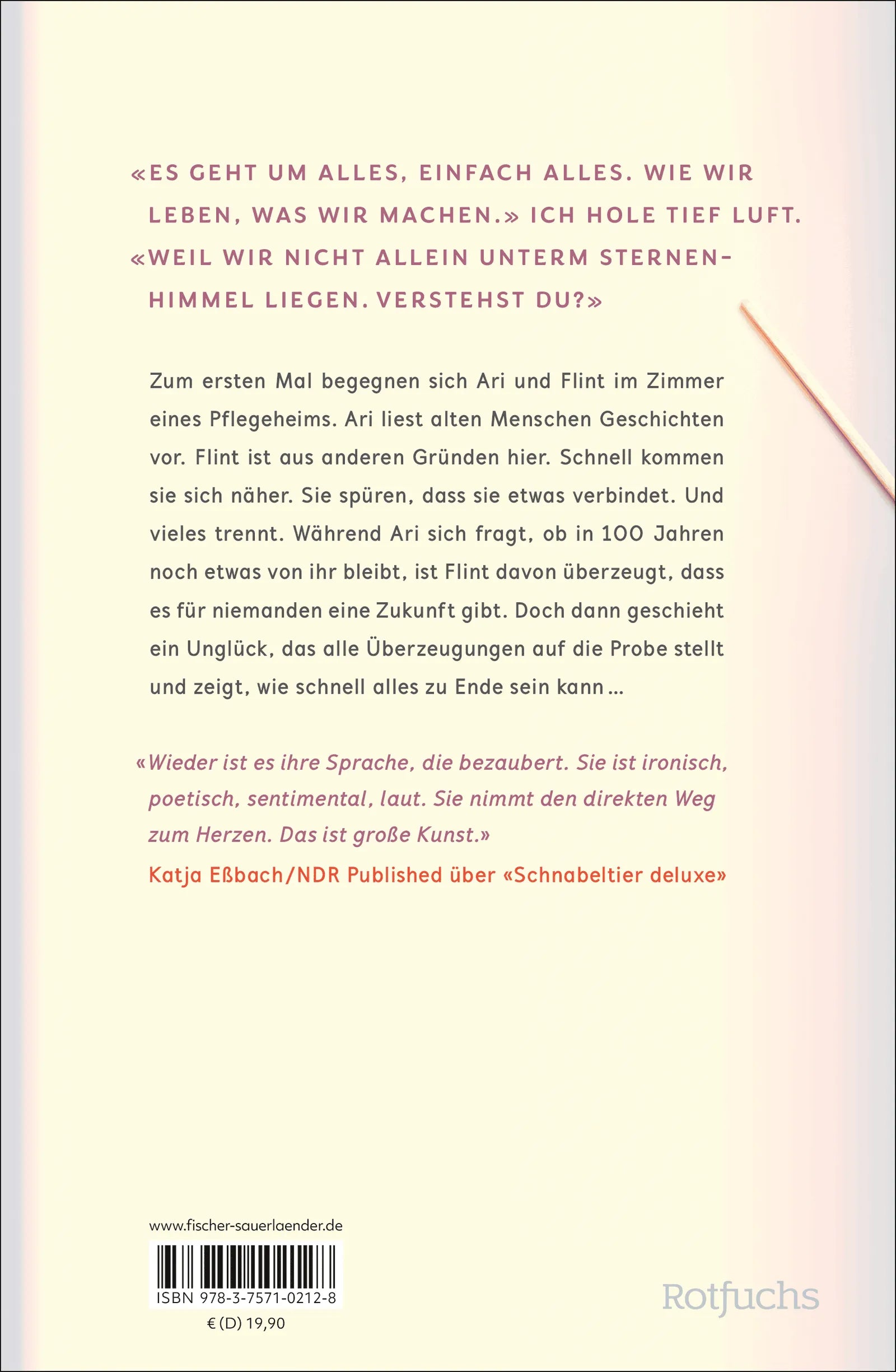 Rückseite: Das Feuer vergessen wir nicht (Hardcover)
