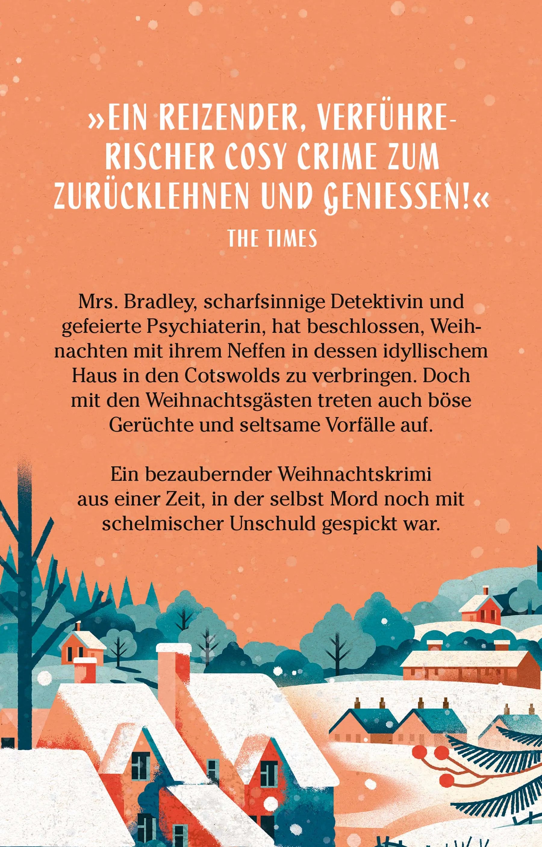 Buchrückseite von 'Das Geheimnis der weißen Weihnacht' mit Klappentext - Gebundene Ausgabe