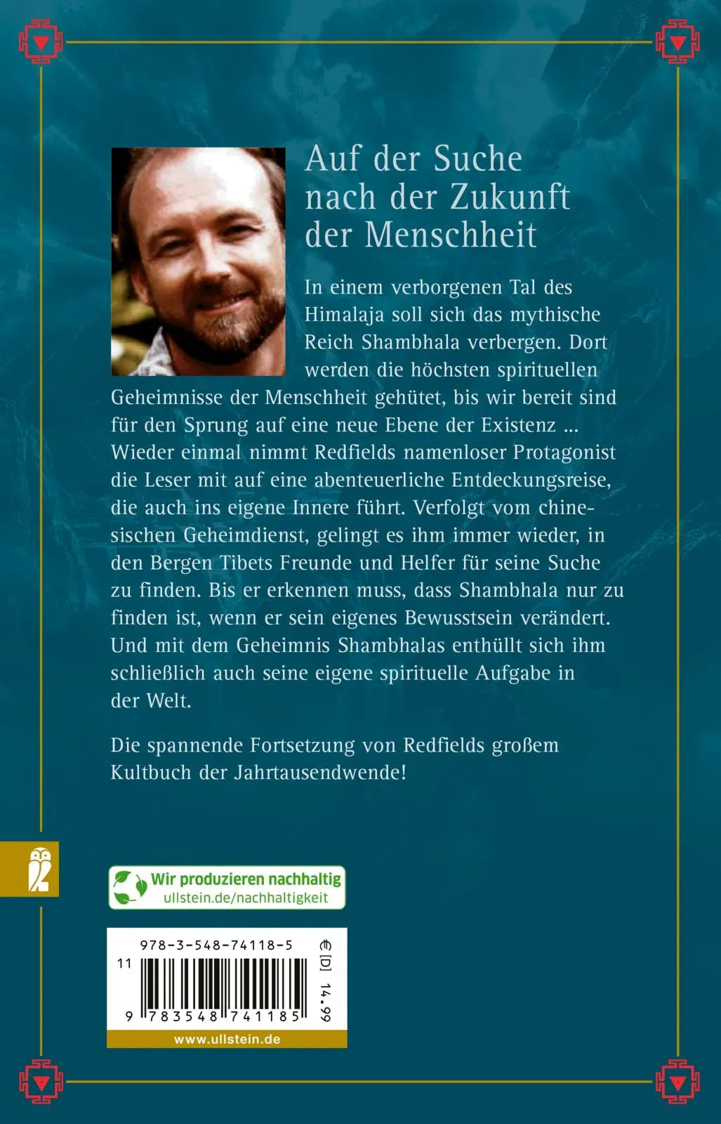 Buchrückseite von 'Das Geheimnis von Shambhala' mit Klappentext - Taschenbuch