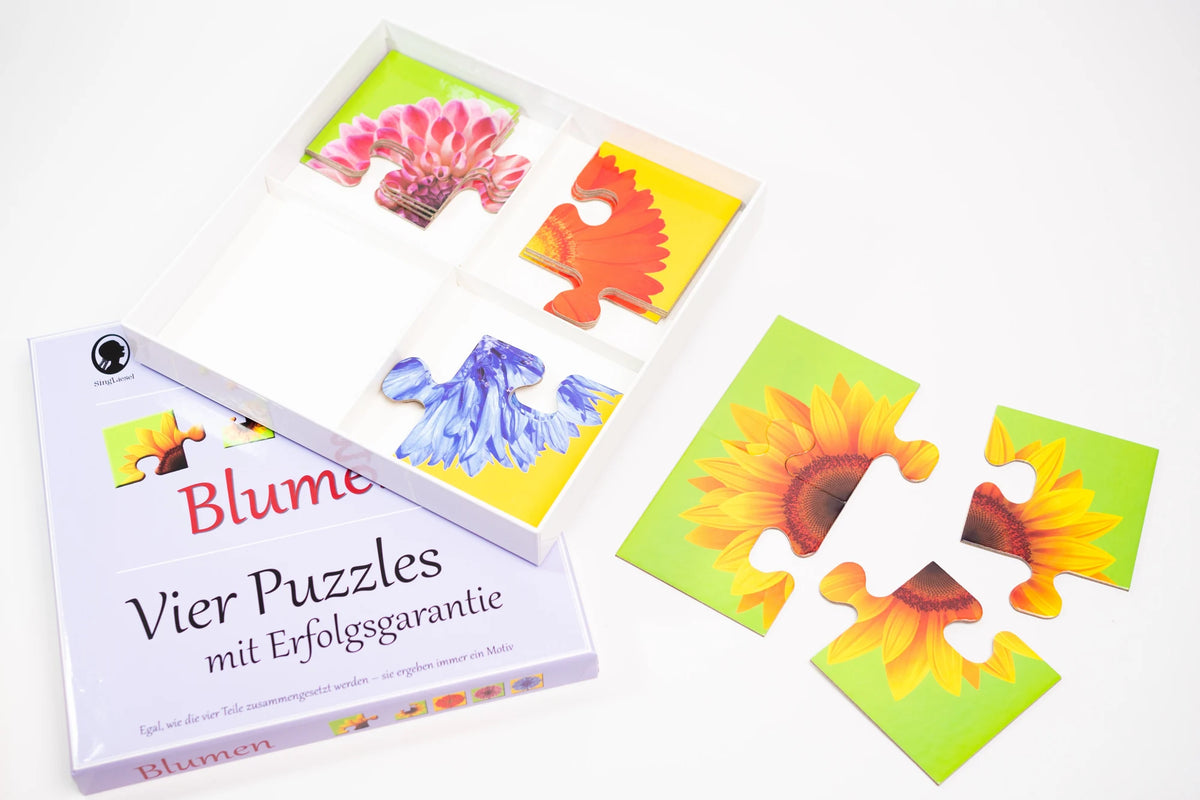 Das "Gelingt-immer"-Puzzle Blumen. Das Puzzle-Spiel für Senioren mit Demenz – Ansicht