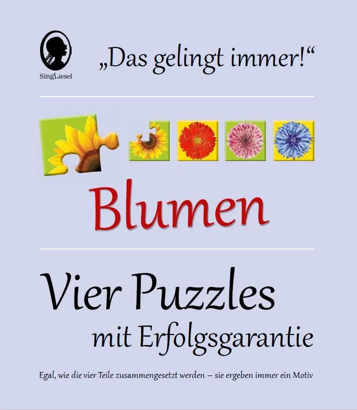 Puzzle: Das "Gelingt-immer"-Puzzle Blumen. Das Puzzle-Spiel für Senioren mit Demenz