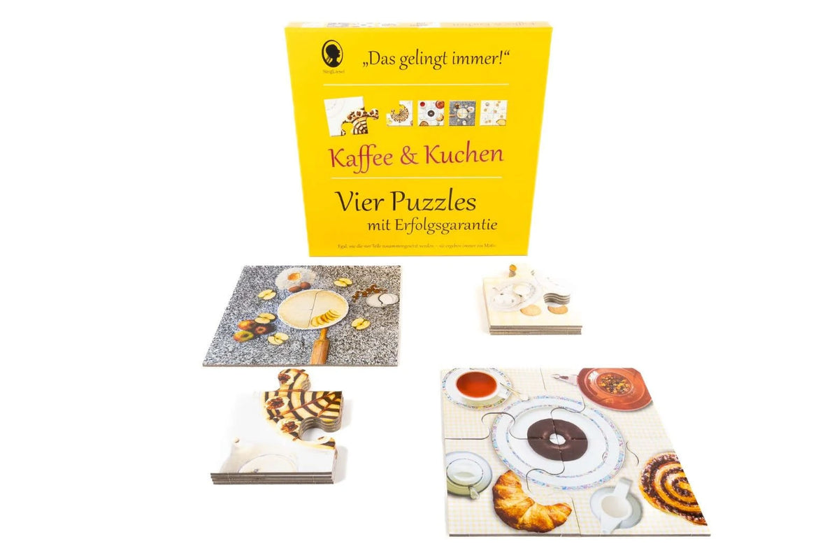 Das "Gelingt immer"-Puzzle Kaffee und Kuchen. Das Puzzle-Spiel für Senioren mit Demenz – Ansicht