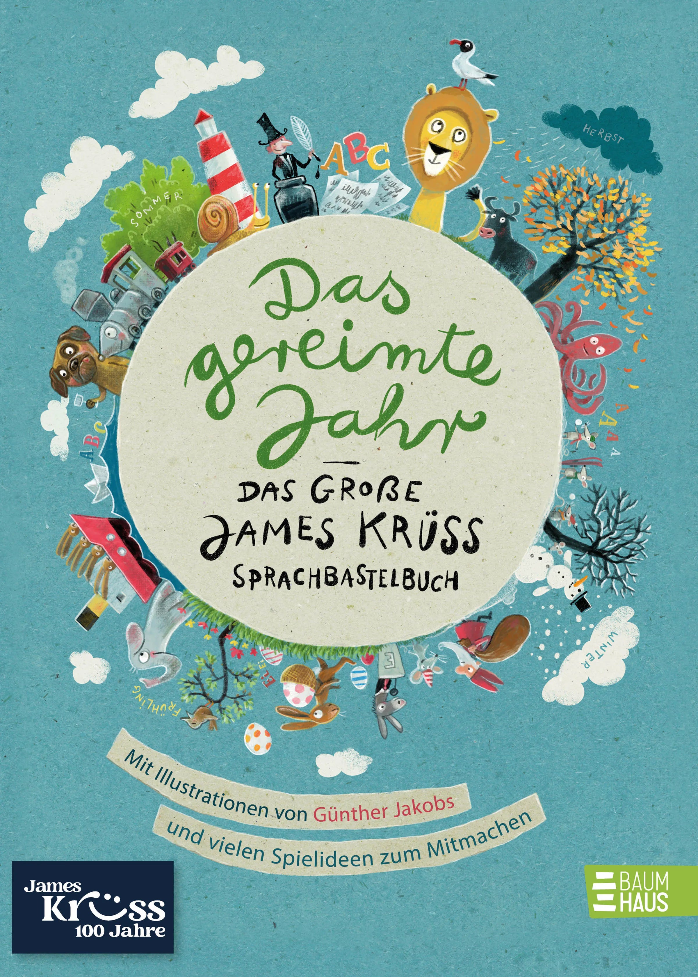 Buchcover von 'Das gereimte Jahr - Das große James-Krüss-Sprachbastelbuch' - Gebundene Ausgabe von James Krüss