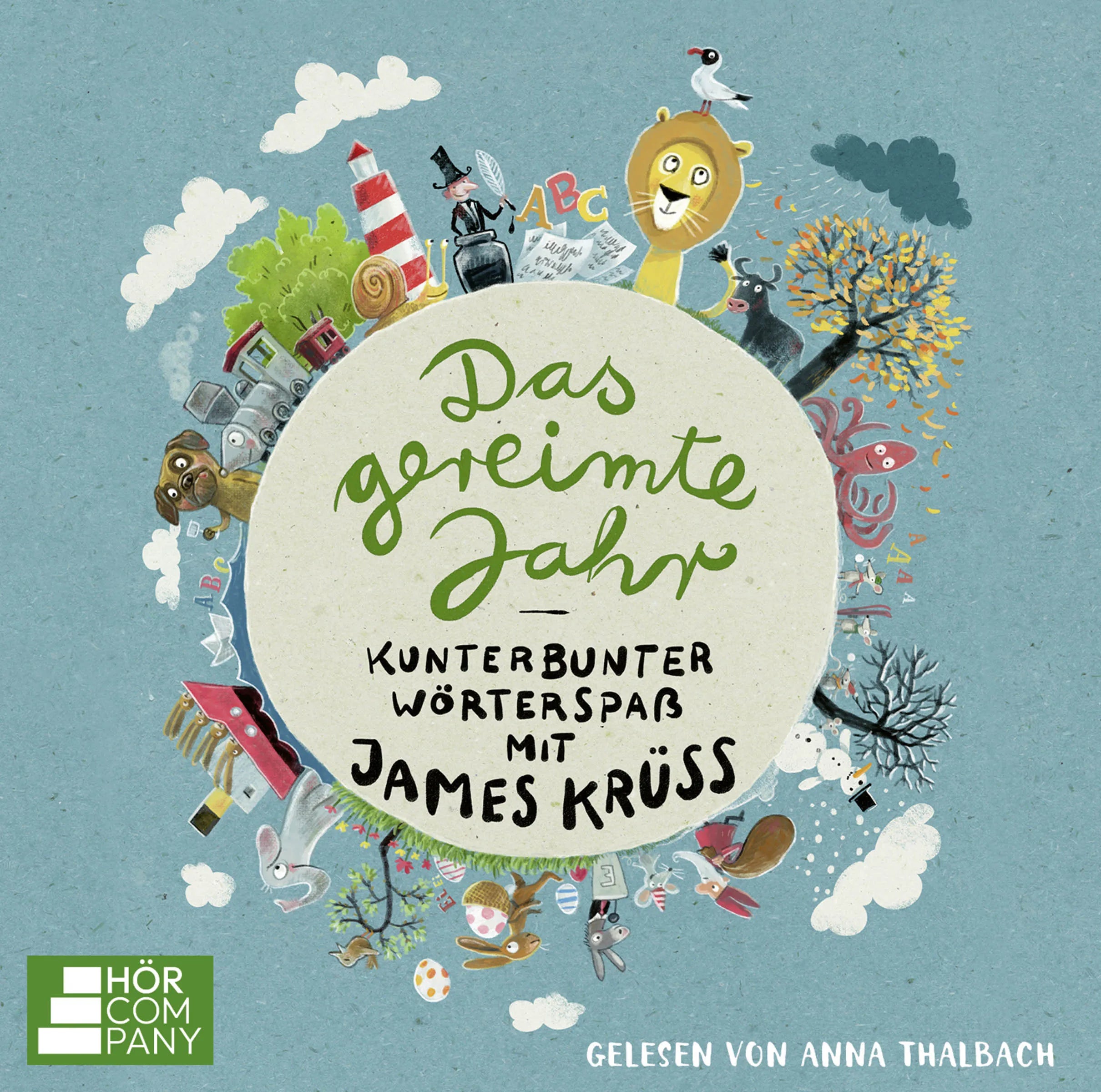 Buchcover von 'Das gereimte Jahr - Kunterbunter Wörterspaß mit James Krüss' - Hörbuch (CD) von James Krüss
