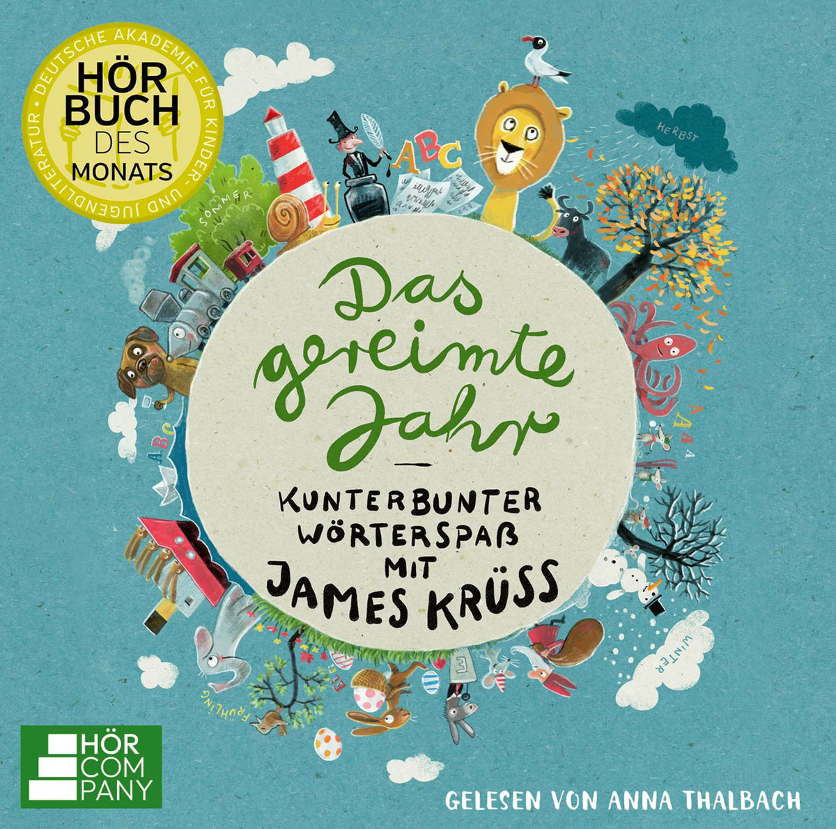 Cover: Das gereimte Jahr - Kunterbunter Wörterspaß mit James Krüss (Hörbuch CD)