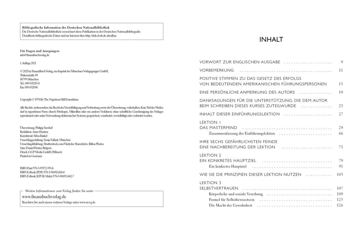 Detailansicht: Das Gesetz des Erfolgs (Taschenbuch)