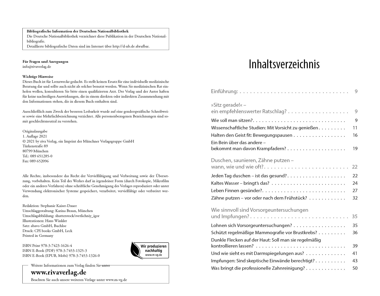 Innenansicht von 'Das Gesundheitsnavi' - Taschenbuch