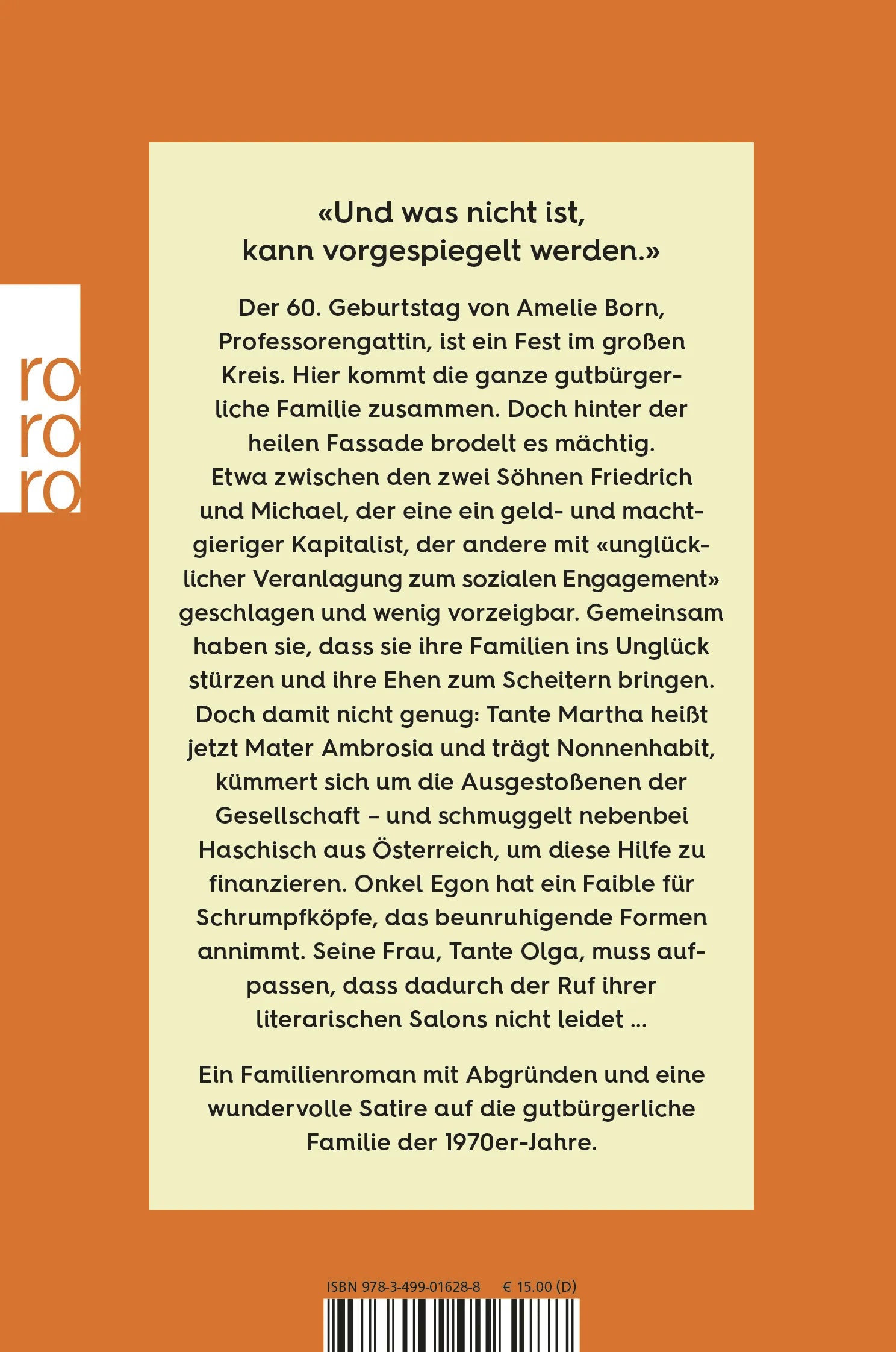 Buchrückseite von 'Das gläserne Paradies' mit Klappentext - Taschenbuch