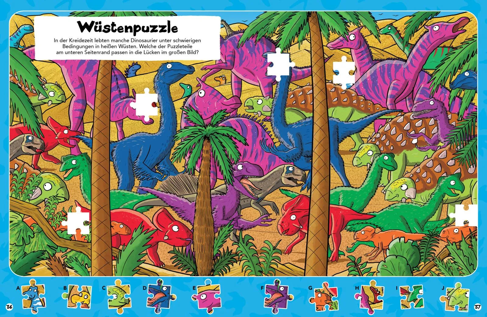 Innenansicht von 'Das große Dinosaurier-Mitmachbuch' - Taschenbuch