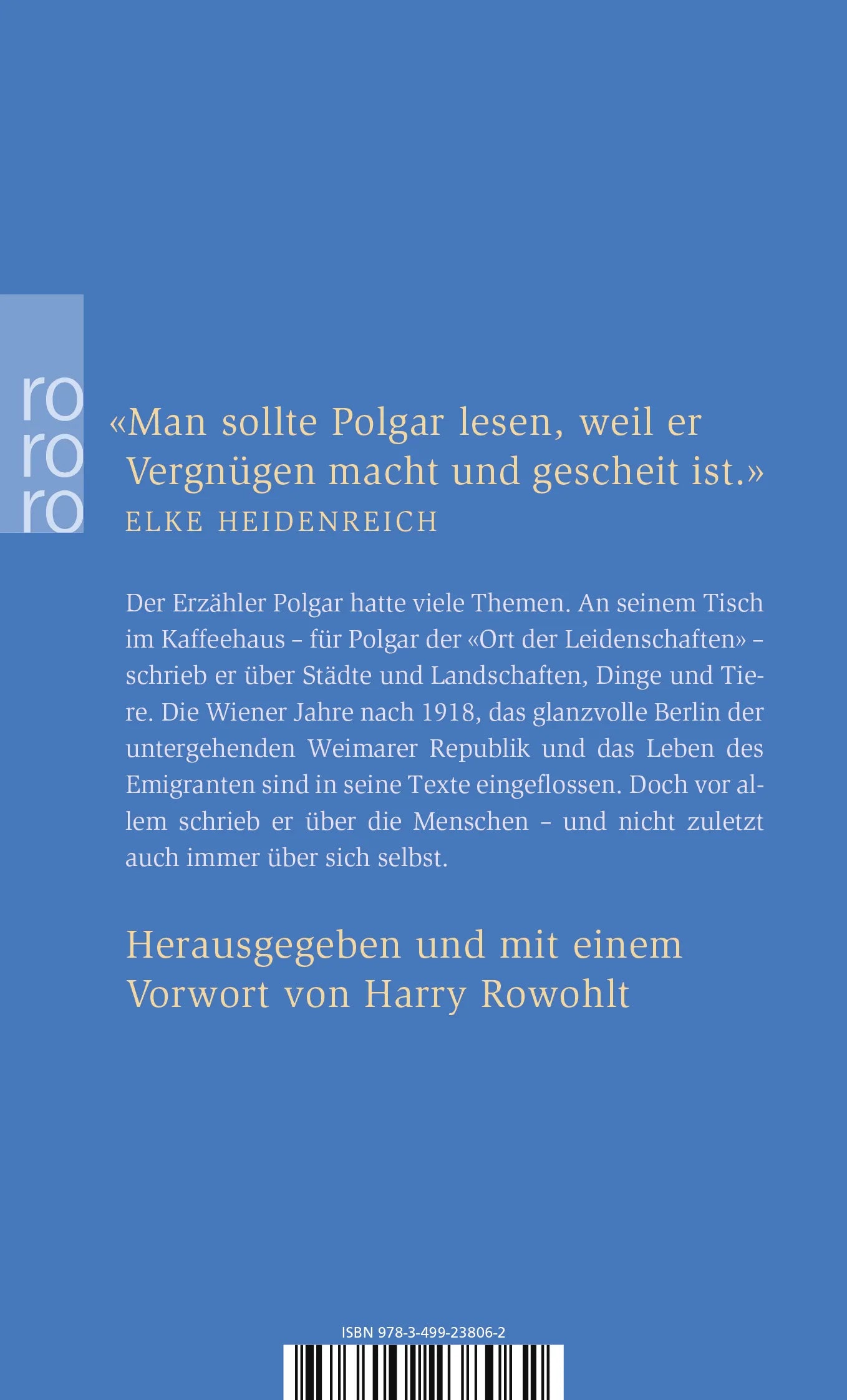 Buchrückseite von 'Das große Lesebuch' mit Klappentext - Taschenbuch