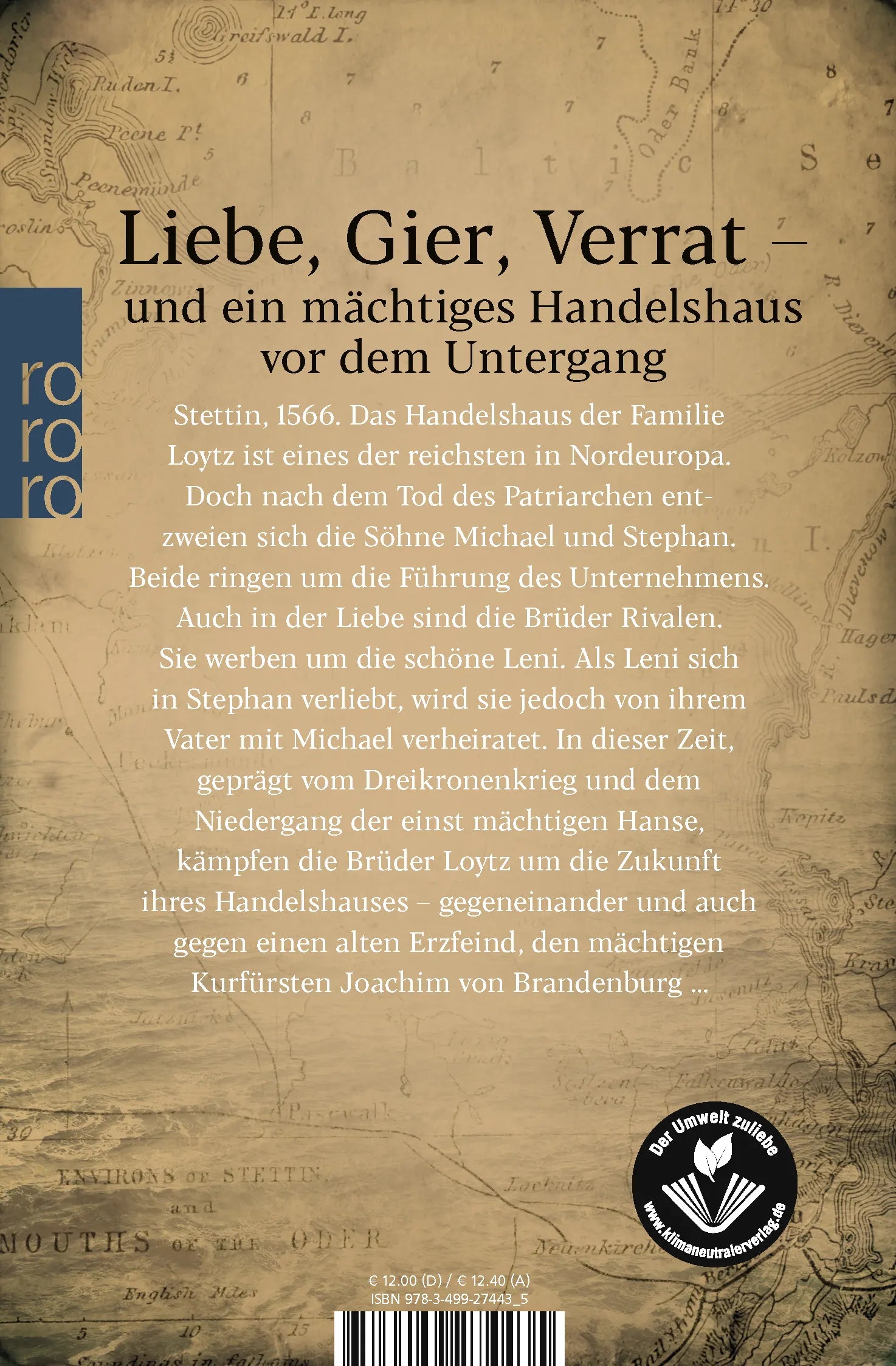 Buchrückseite von 'Das Handelshaus' mit Klappentext - Taschenbuch