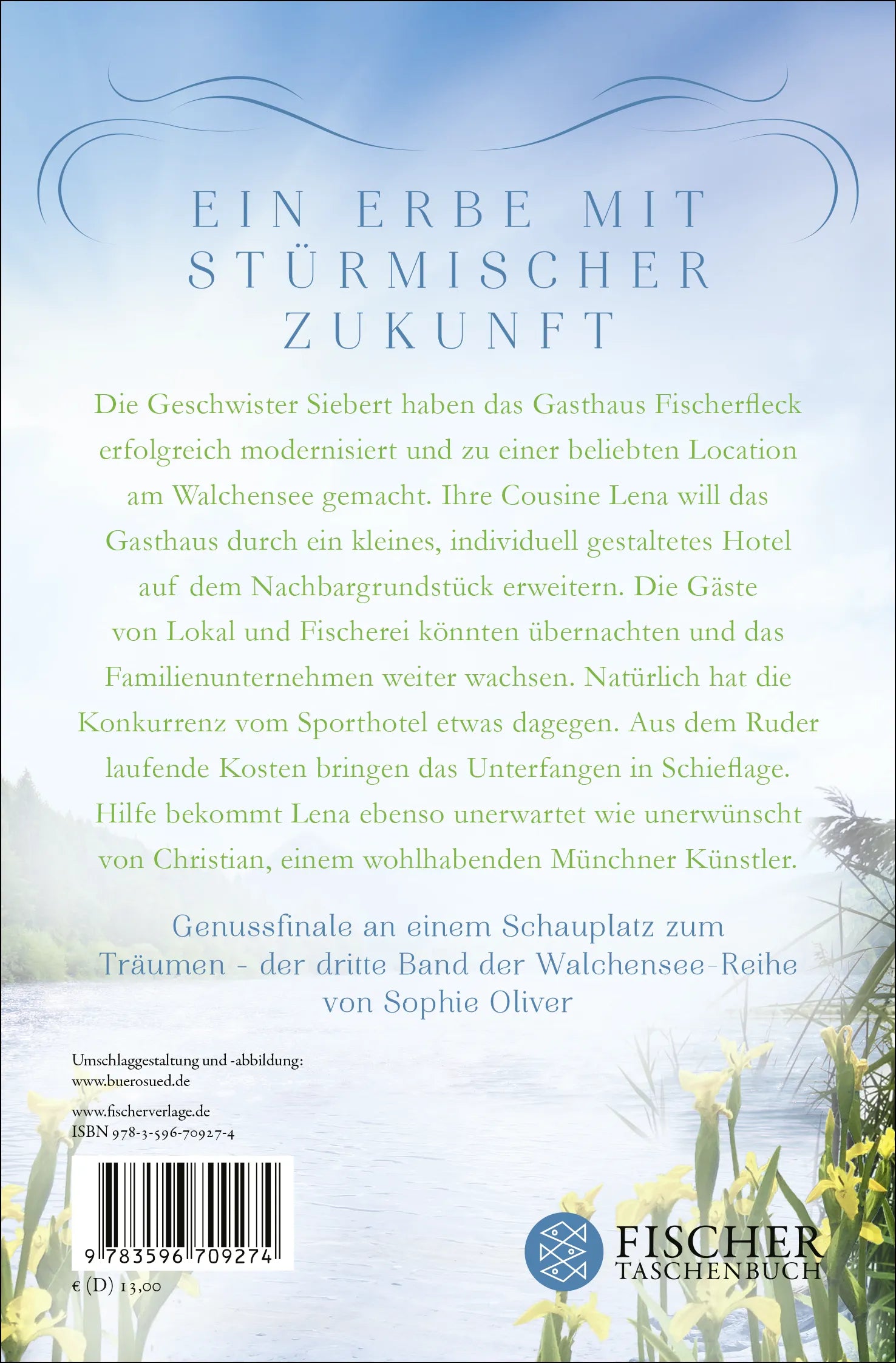 Buchrückseite von 'Das Haus am Walchensee' mit Klappentext - Taschenbuch