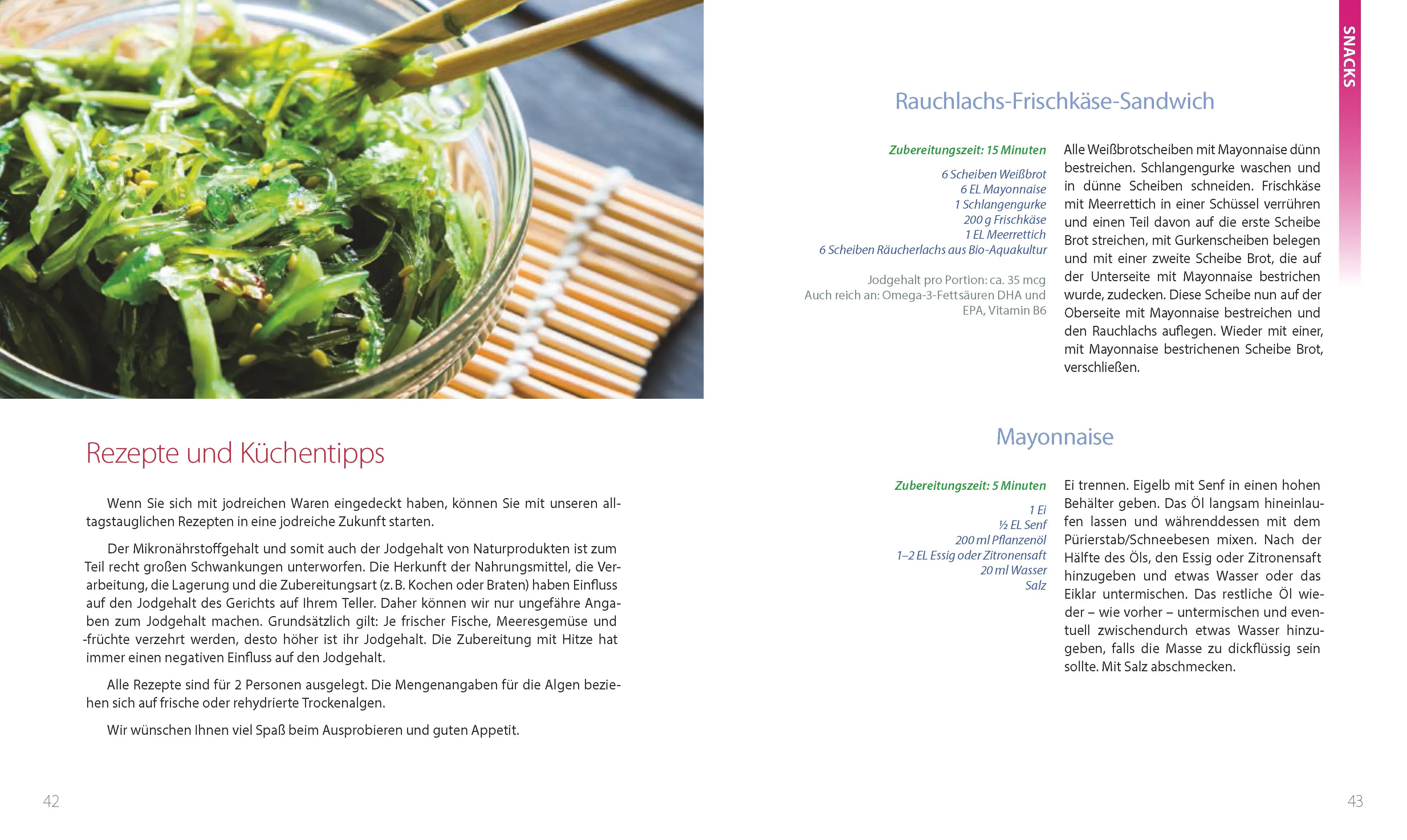 Innenansicht von 'Das Jod-Kochbuch' - Paperback