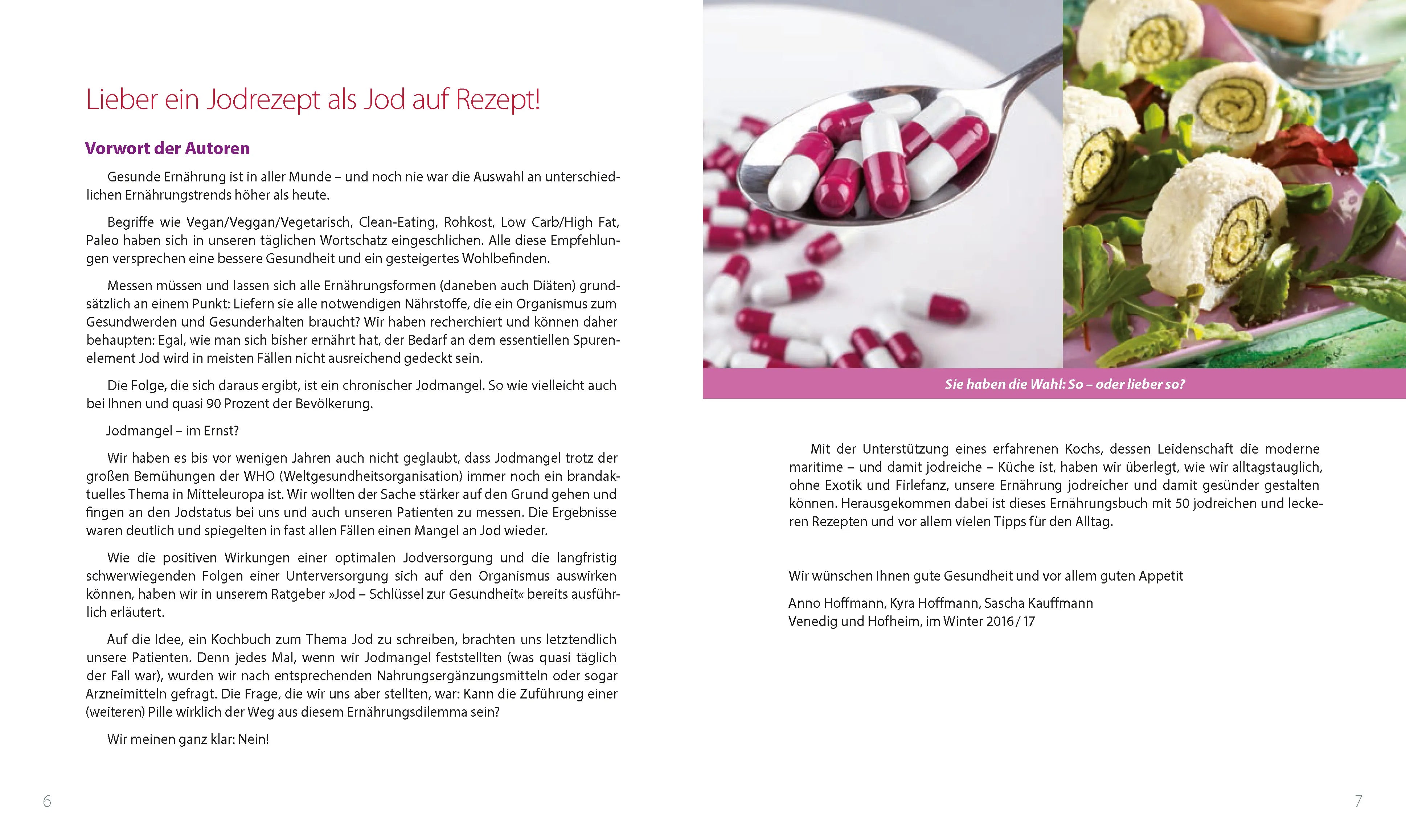 Innenansicht von 'Das Jod-Kochbuch' - Paperback