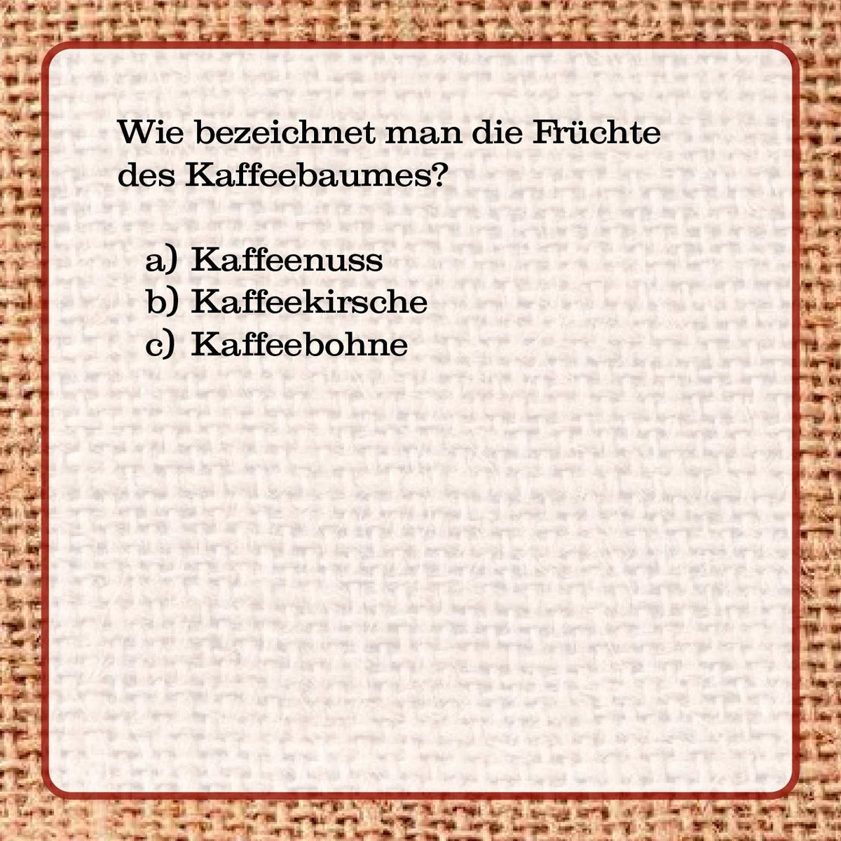 Das Kaffee-Quiz – Ansicht