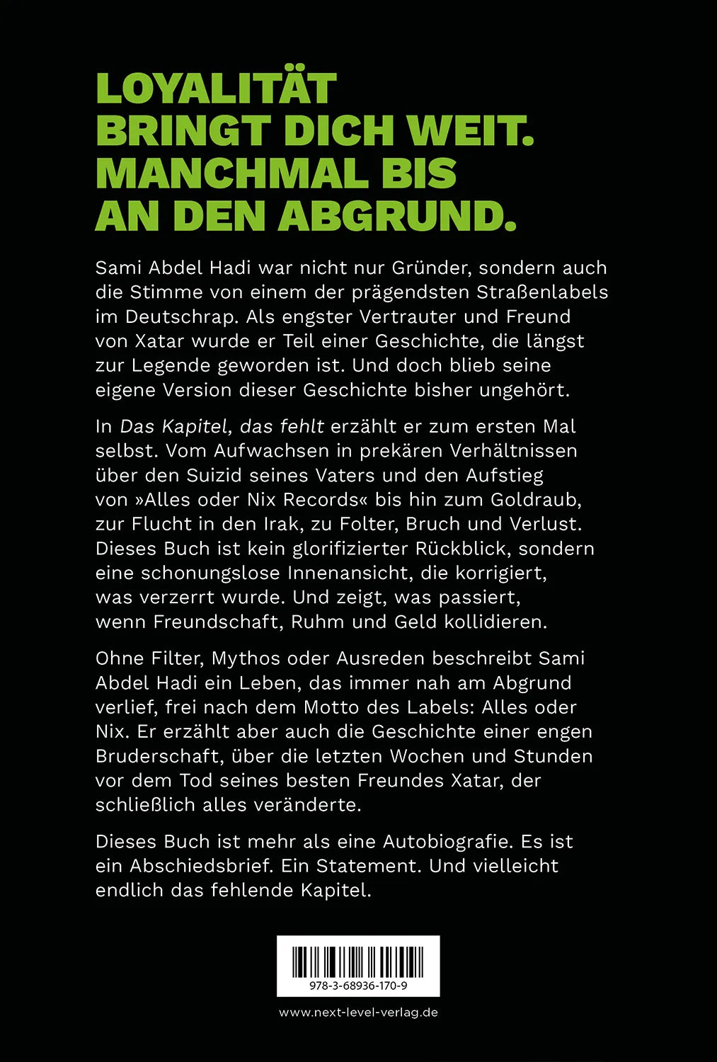 Rückseite: Das Kapitel, das fehlt (Hardcover)
