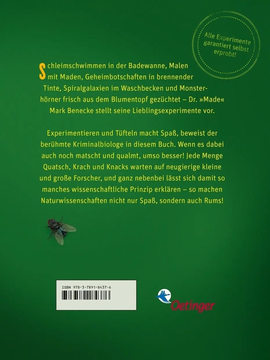 Buchrückseite von 'Das knallt dem Frosch die Locken weg' mit Klappentext - Gebundene Ausgabe