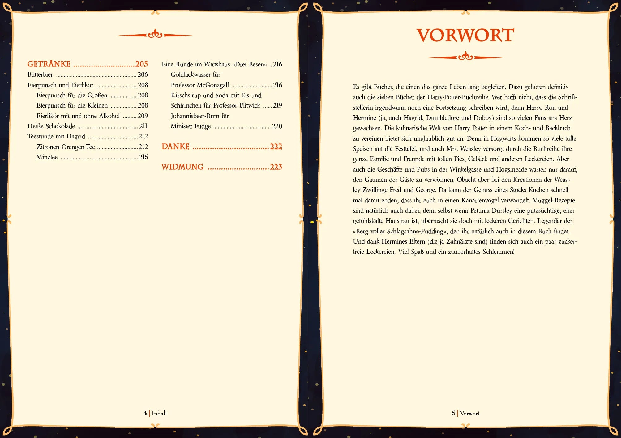 Innenansicht von 'Das Koch- und Backbuch für Potter-Fans' - Gebundene Ausgabe