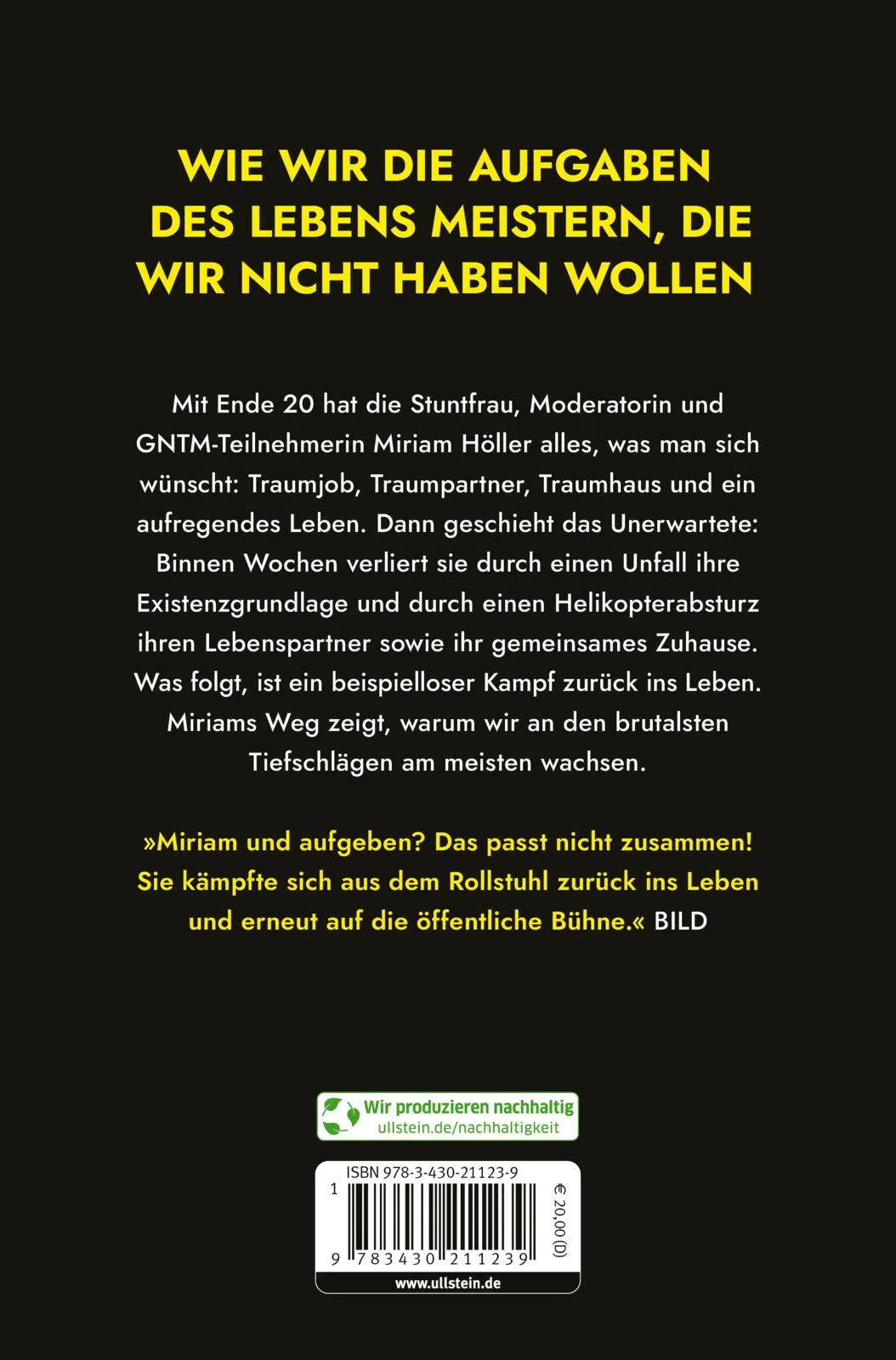 Buchrückseite von 'Das Leben ist ungerecht' mit Klappentext - Paperback