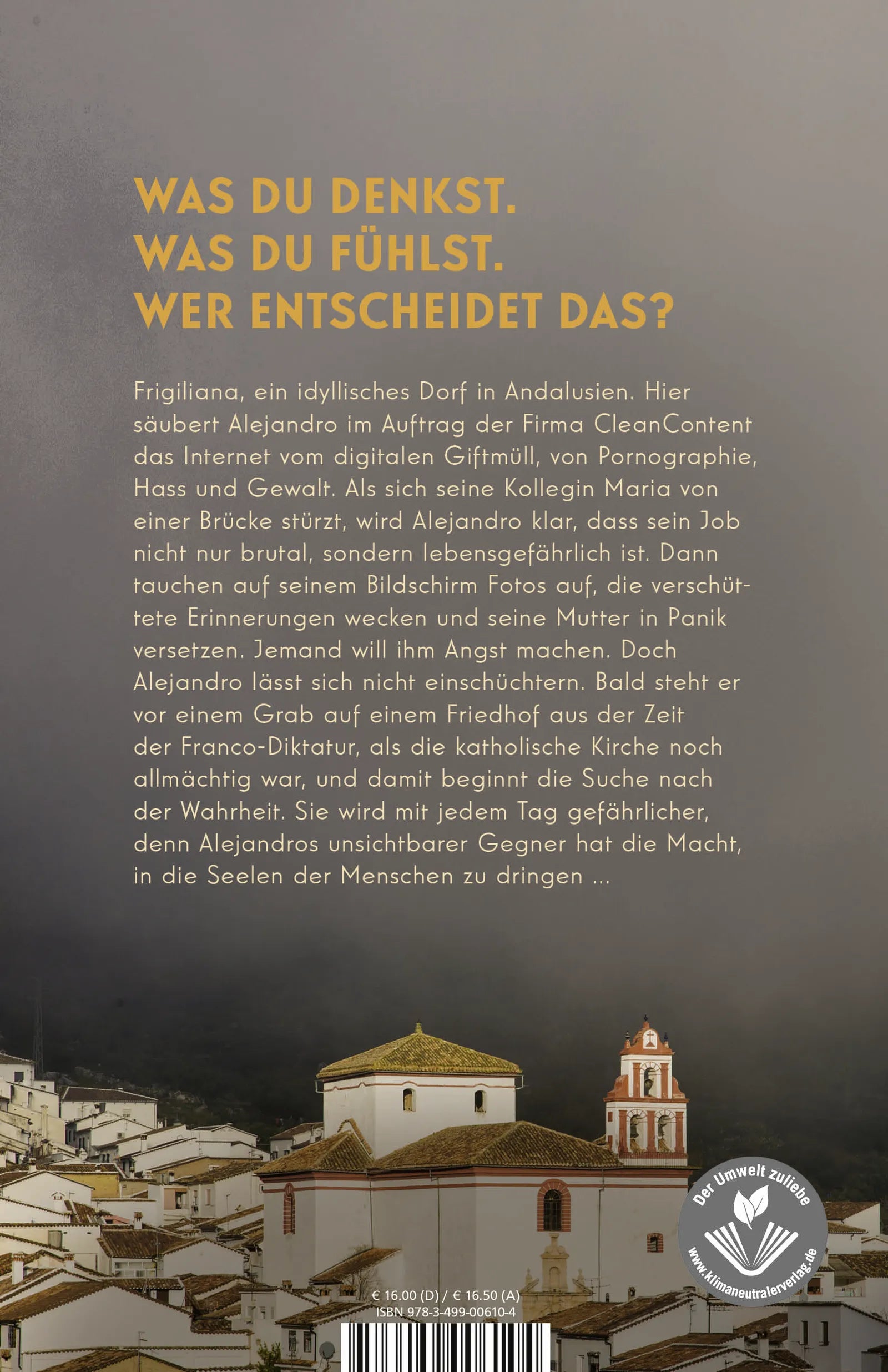 Buchrückseite von 'Das Lemming-Projekt' mit Klappentext - Paperback
