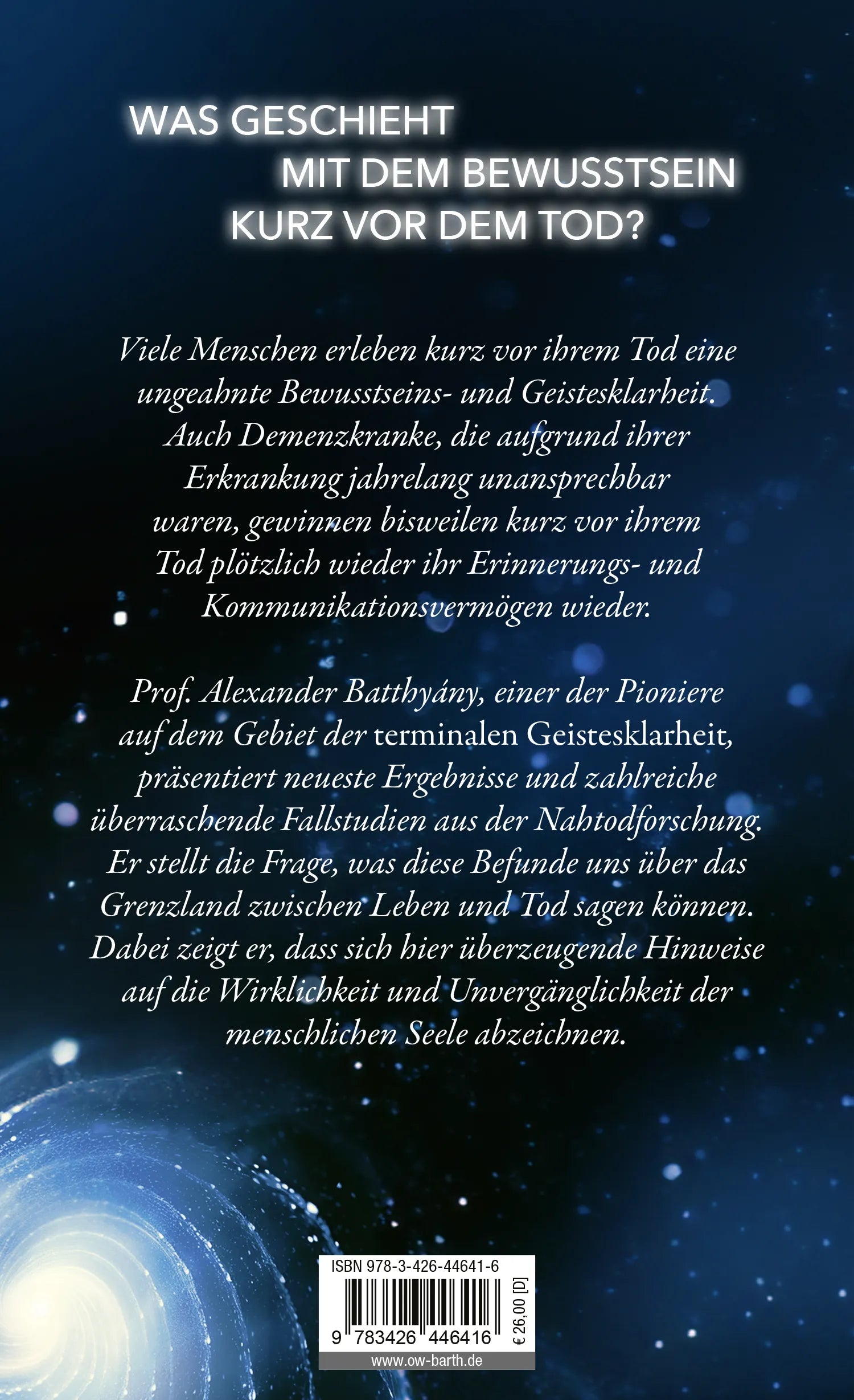 Buchrückseite von 'Das Licht der letzten Tage' mit Klappentext - Gebundene Ausgabe