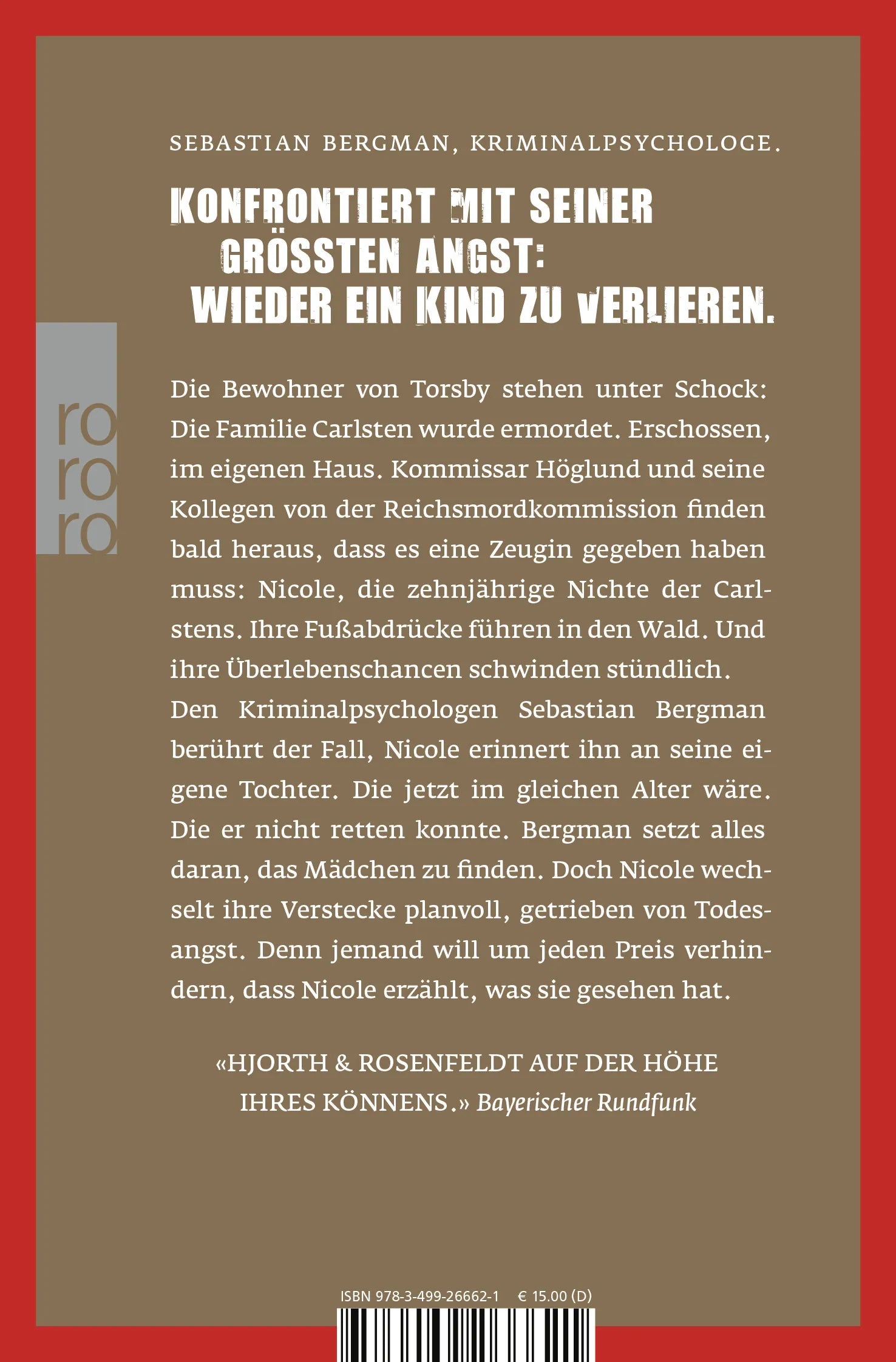 Buchrückseite von 'Das Mädchen, das verstummte' mit Klappentext - Taschenbuch