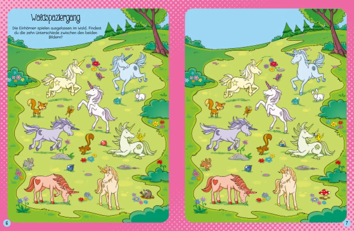 Innenansicht von 'Das magische Einhorn-Mitmachbuch' - Taschenbuch