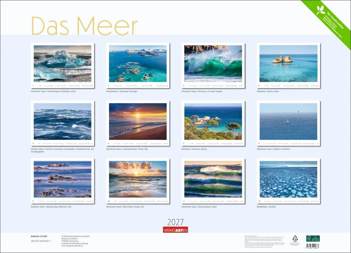 Das Meer Kalender 2027 – Ansicht